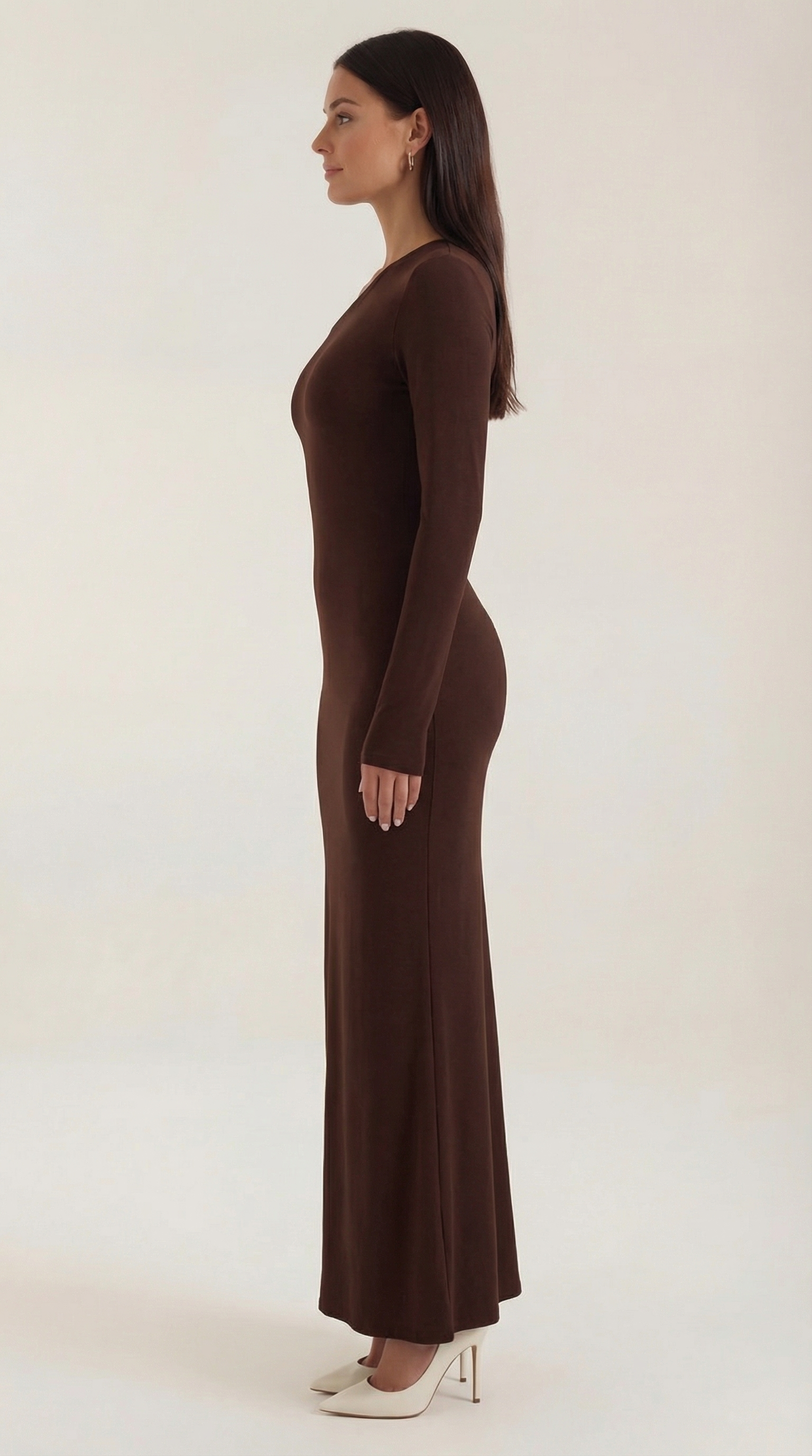 Roberta Langarm Bodycon Maxikleid
