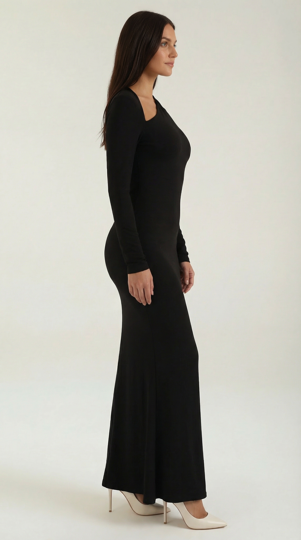 Roberta Langarm Bodycon Maxikleid