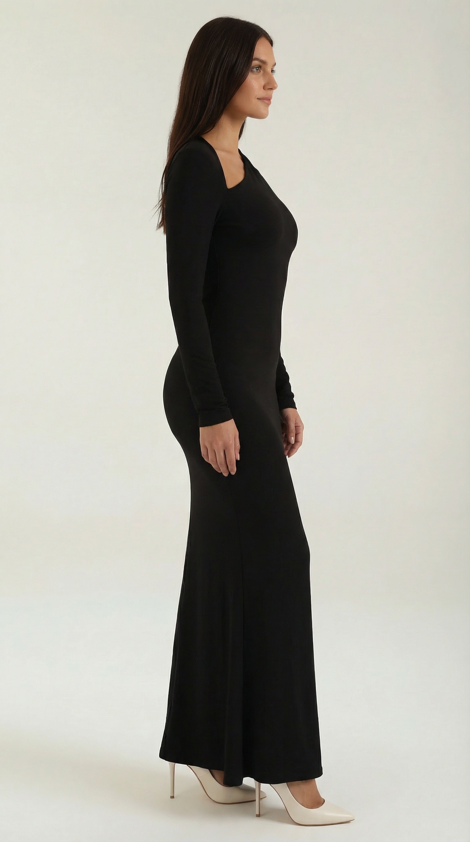 Roberta Langarm Bodycon Maxikleid