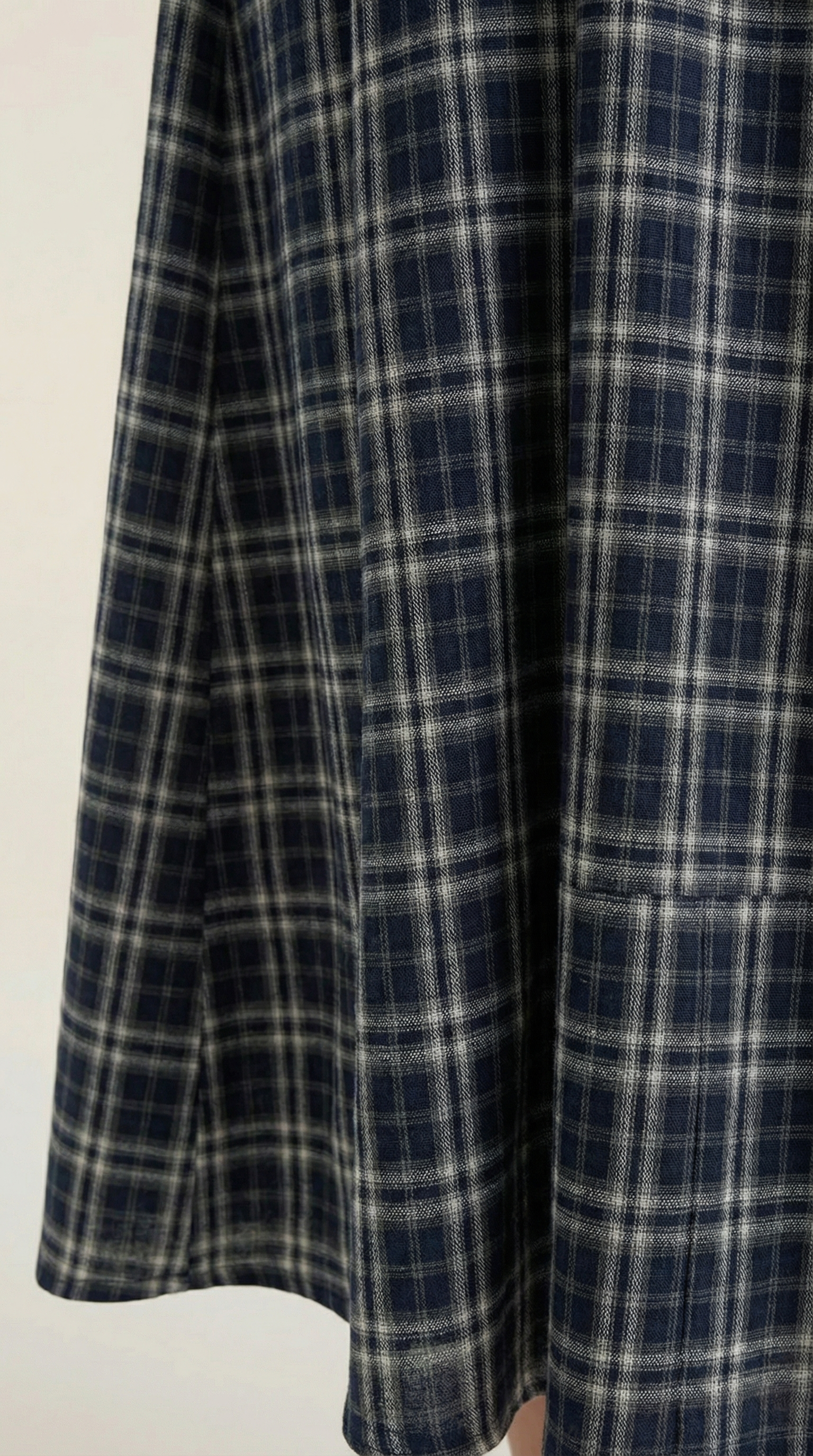 Vestido Midi de Verano a Cuadros con Escote Redondo