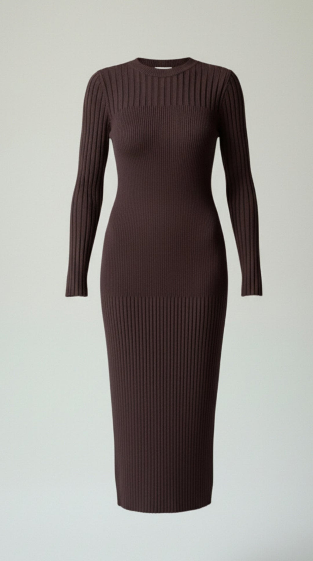 Sheila - Vestido midi ajustado de canalé