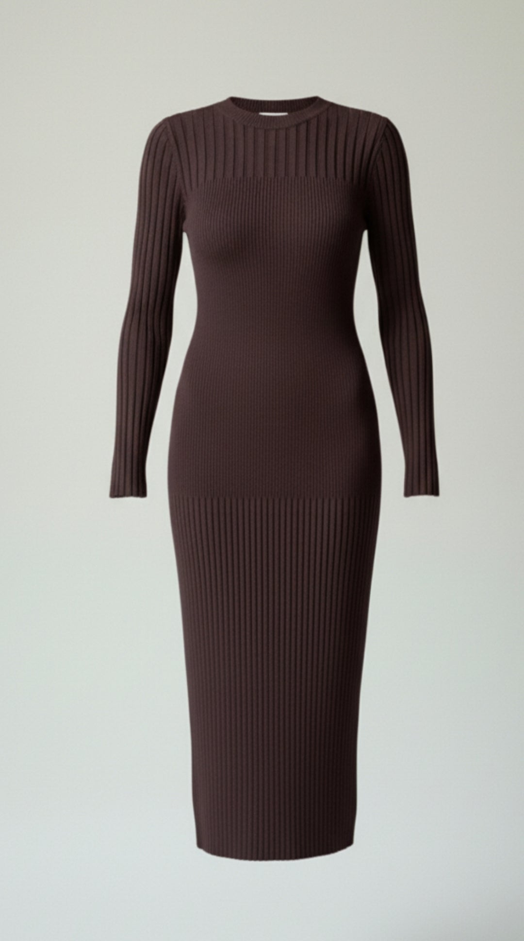 Sheila - Vestido midi ajustado de canalé