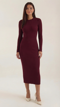 Sheila - Vestido midi ajustado de canalé