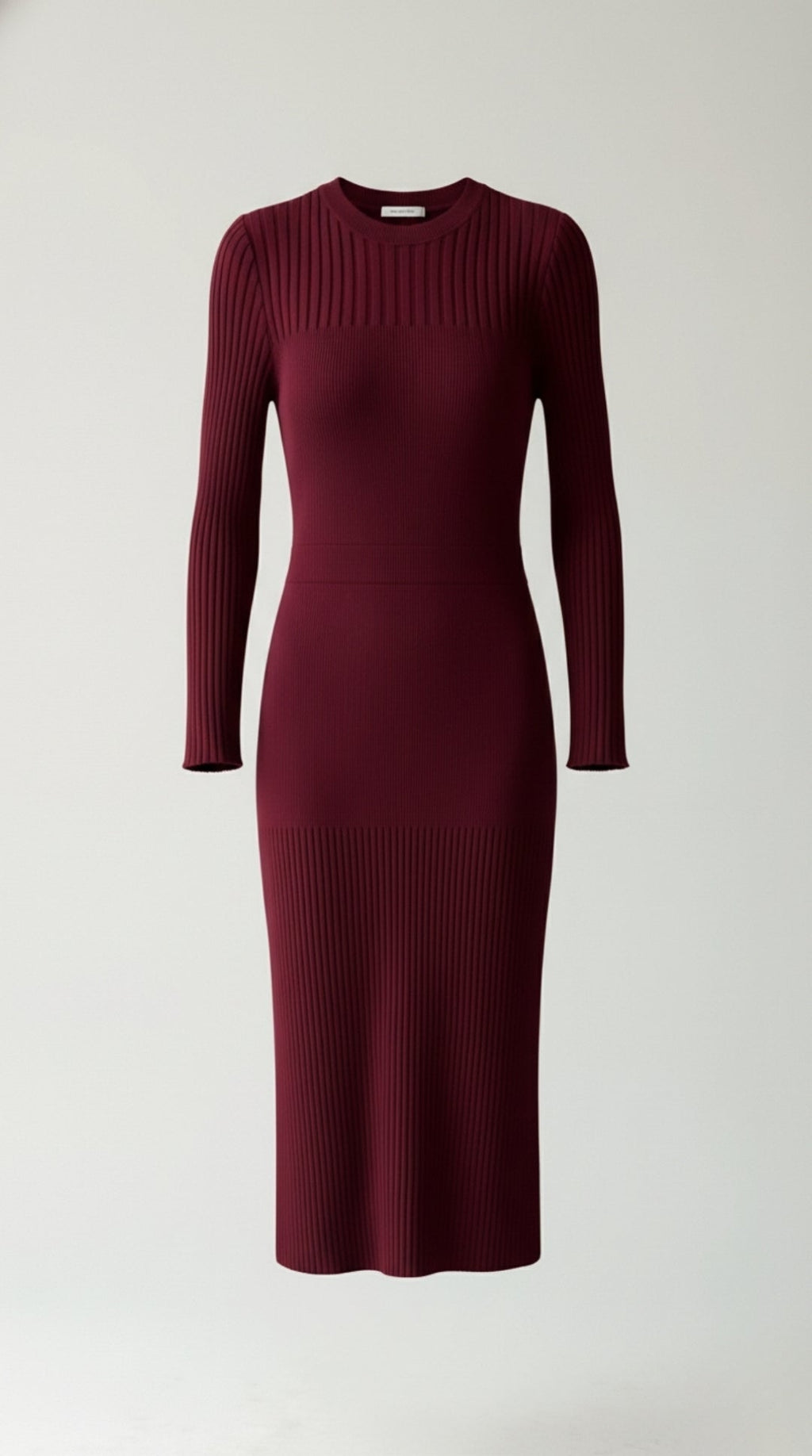Sheila - Vestido midi ajustado de canalé