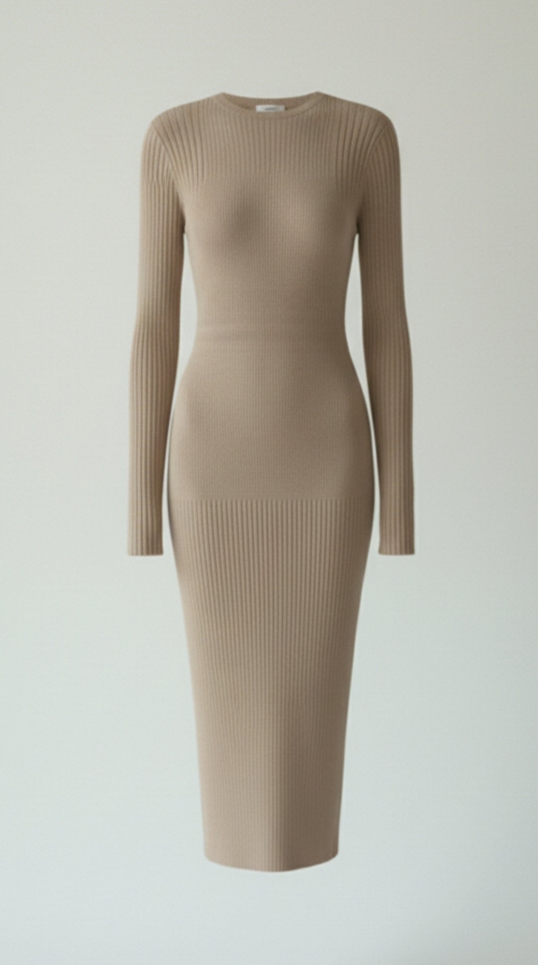 Sheila - Vestido midi ajustado de canalé