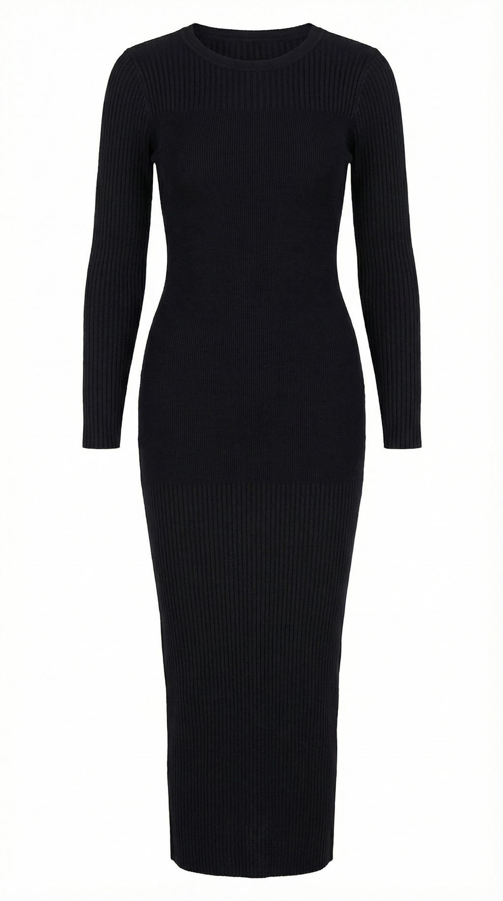 Sheila - Vestido midi ajustado de canalé