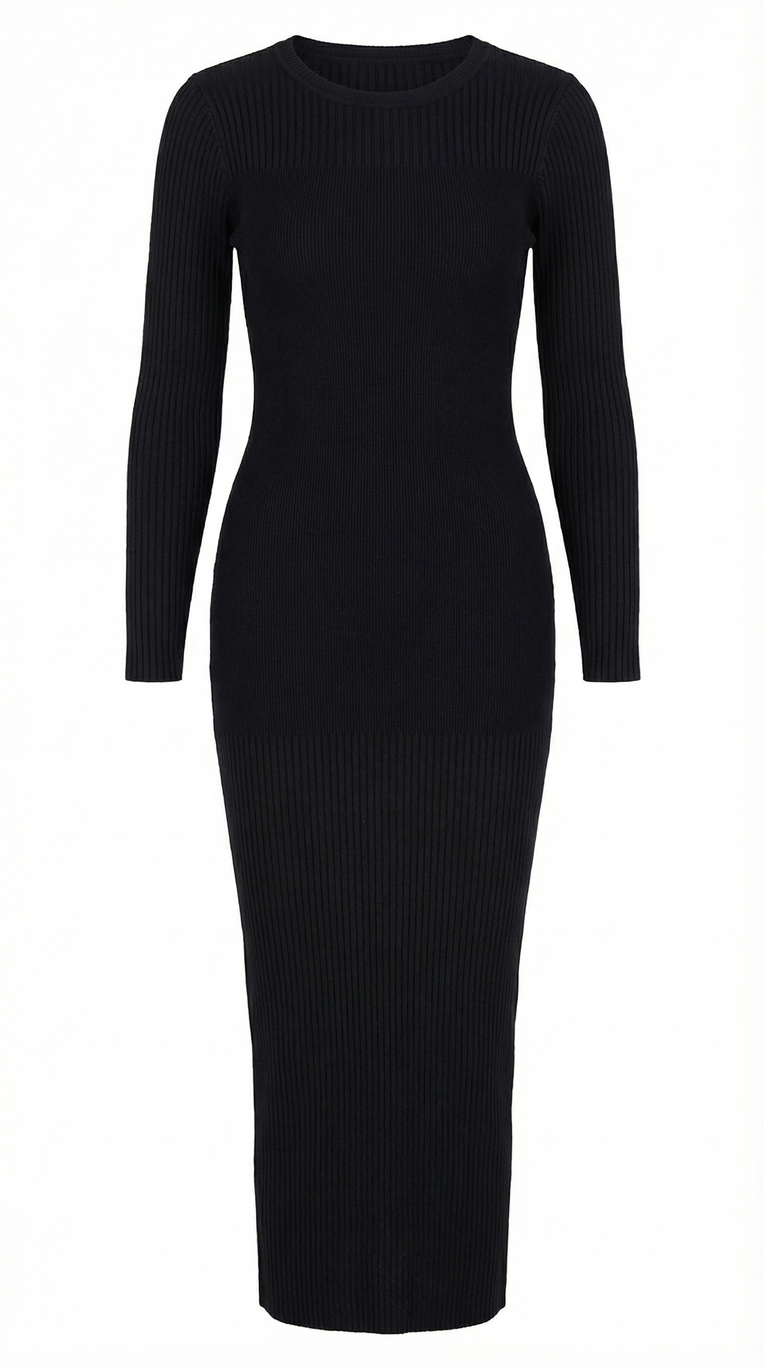 Sheila - Vestido midi ajustado de canalé