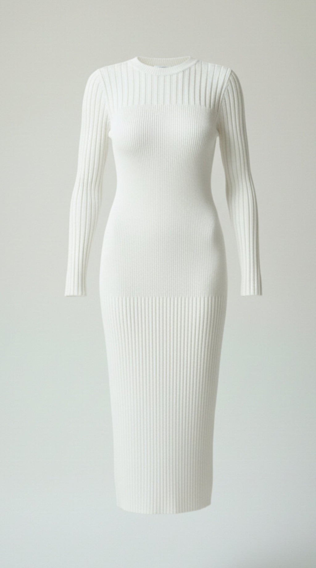 Sheila - Vestido midi ajustado de canalé