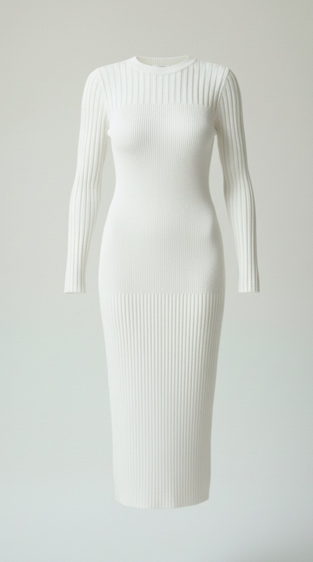 Sheila - Vestido midi ajustado de canalé