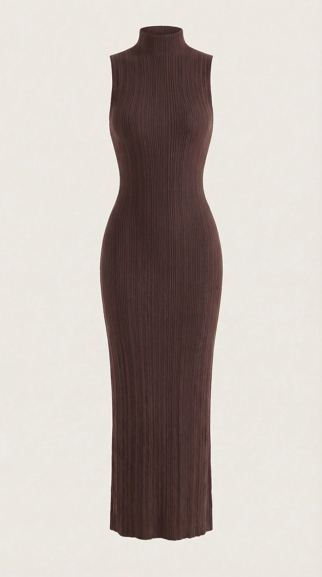 Vestido Sonia midi ajustado de cuello alto