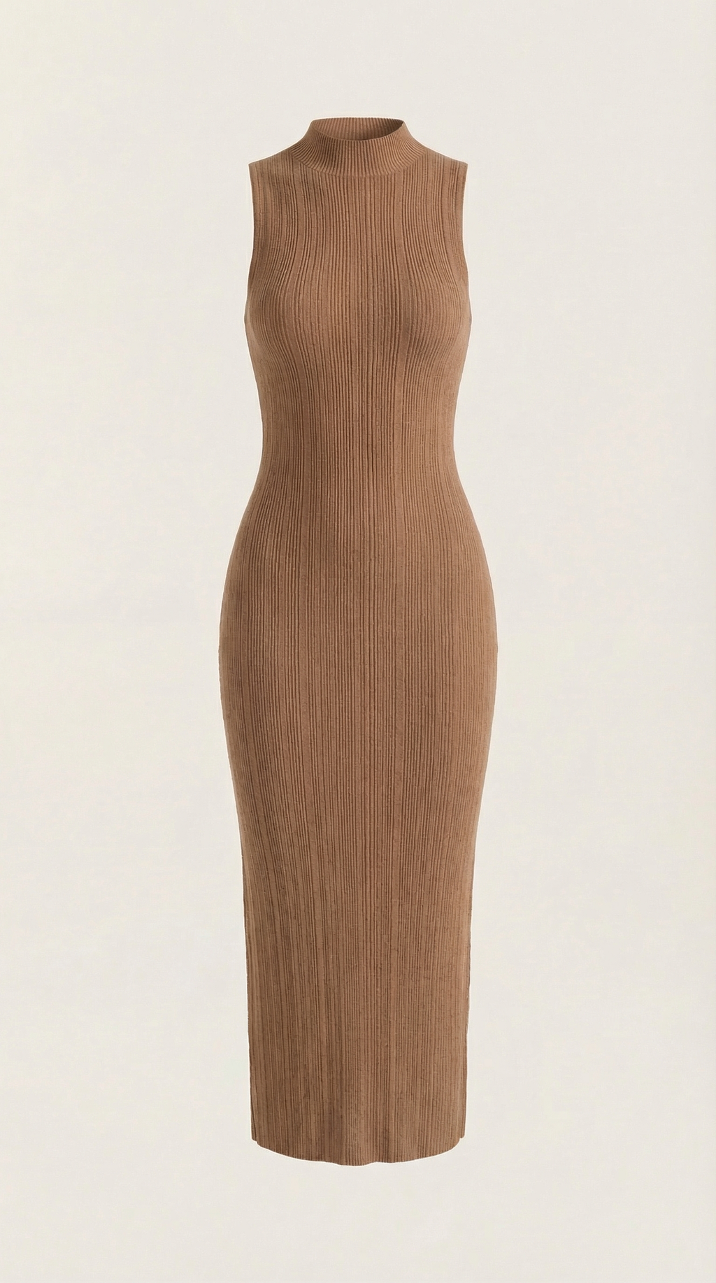 Vestido Sonia midi ajustado de cuello alto