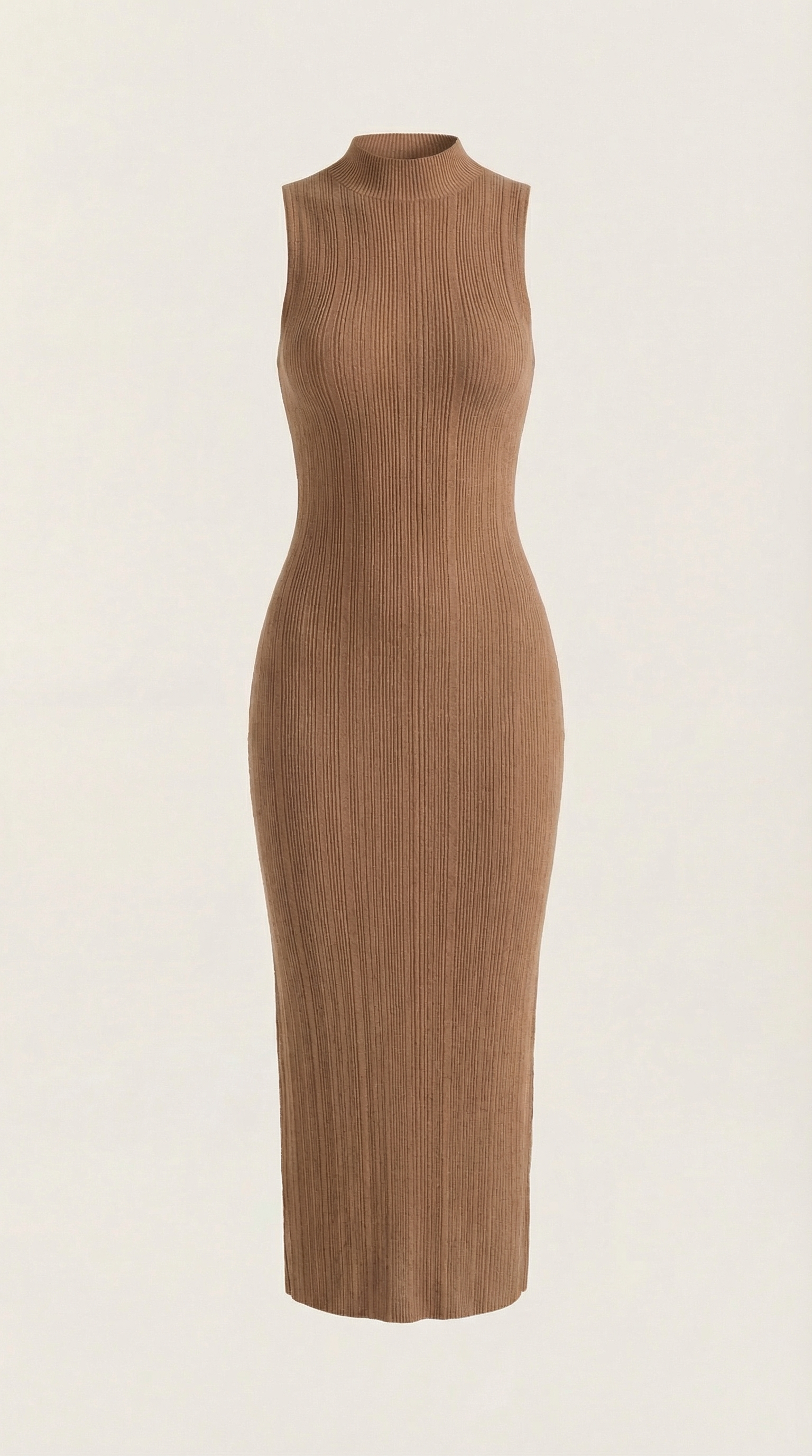 Vestido Sonia midi ajustado de cuello alto