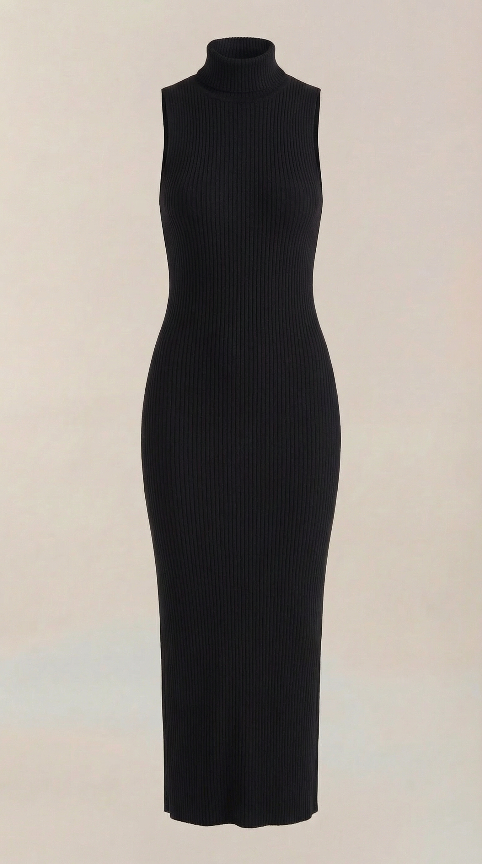 Vestido Sonia midi ajustado de cuello alto