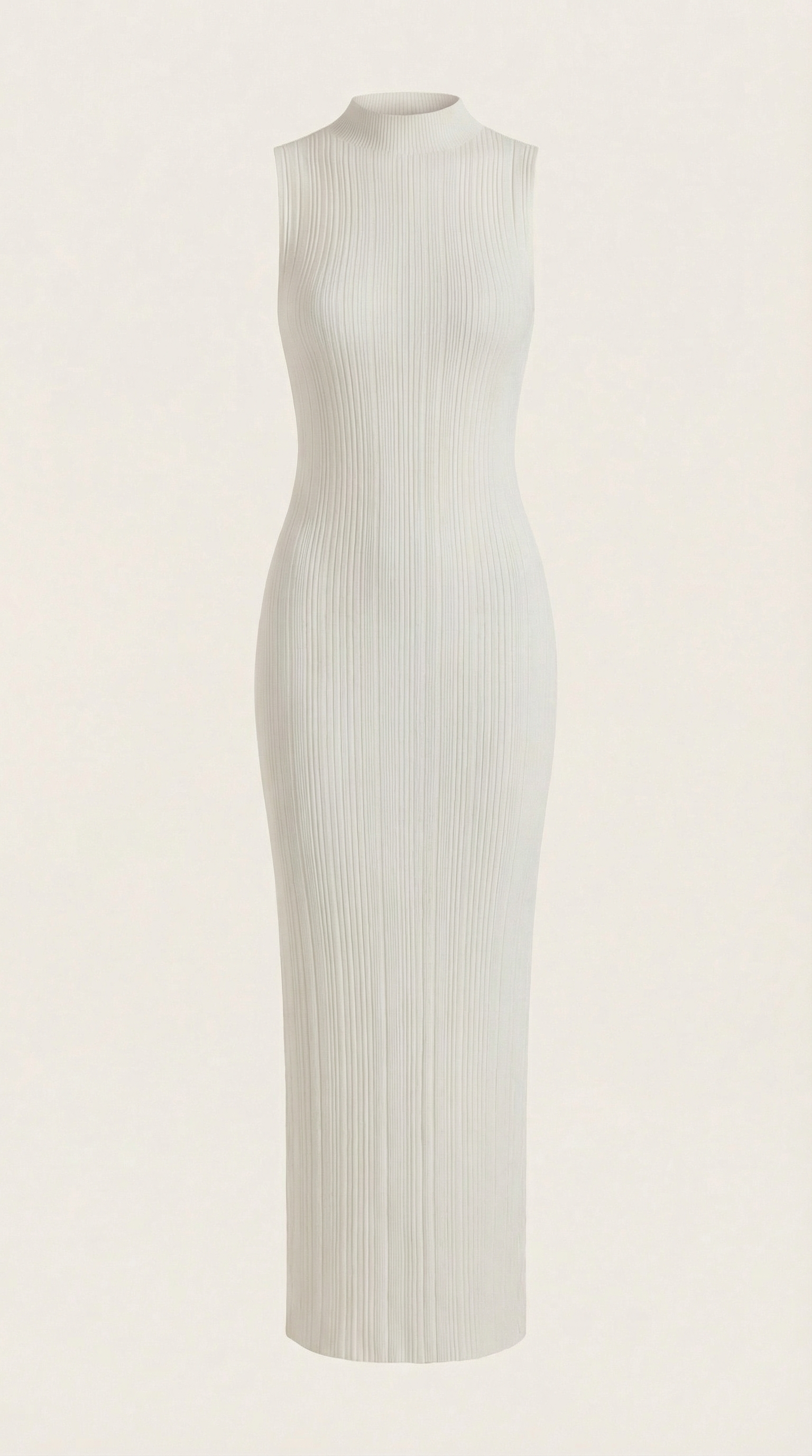 Vestido Sonia midi ajustado de cuello alto