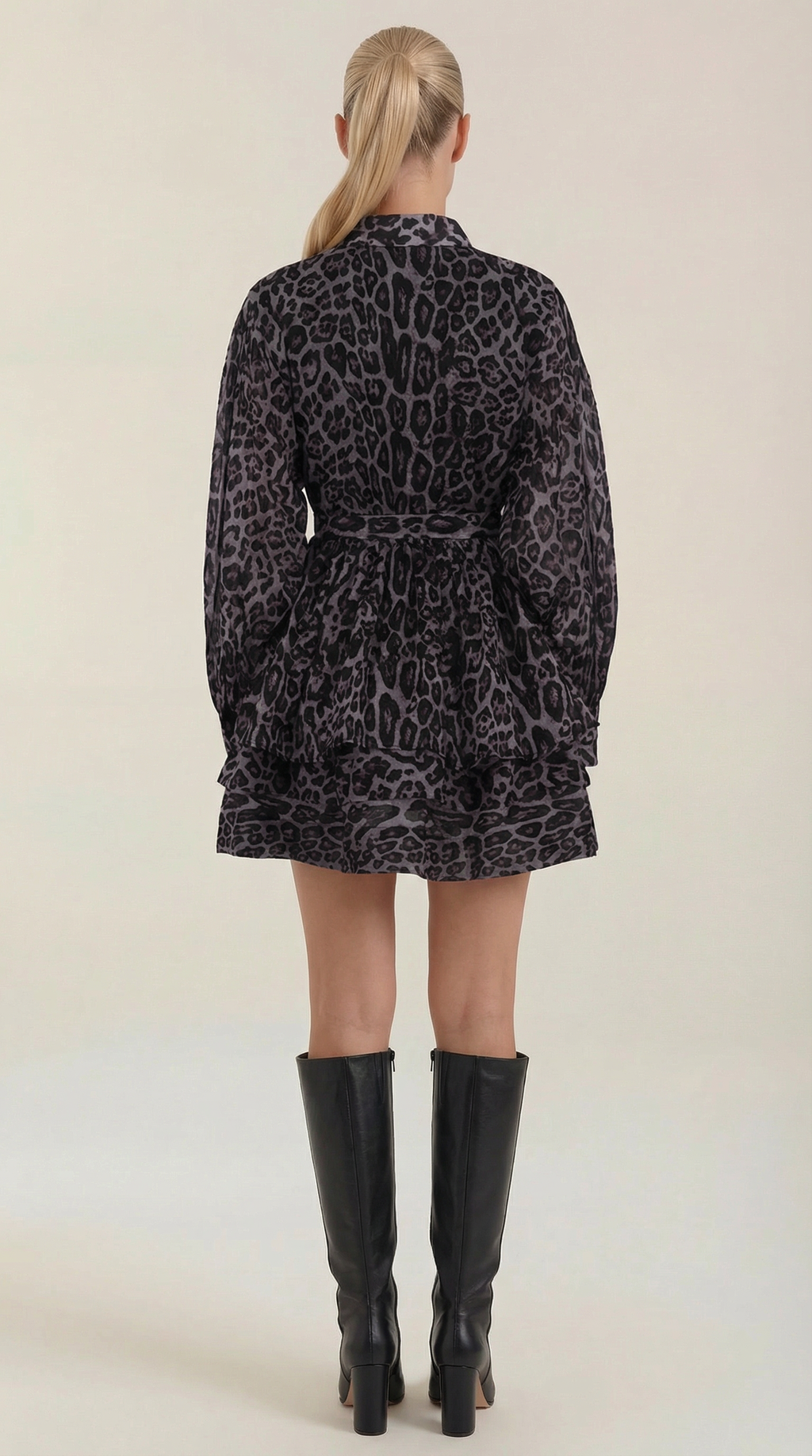 Mini vestido estampado de leopardo Stella