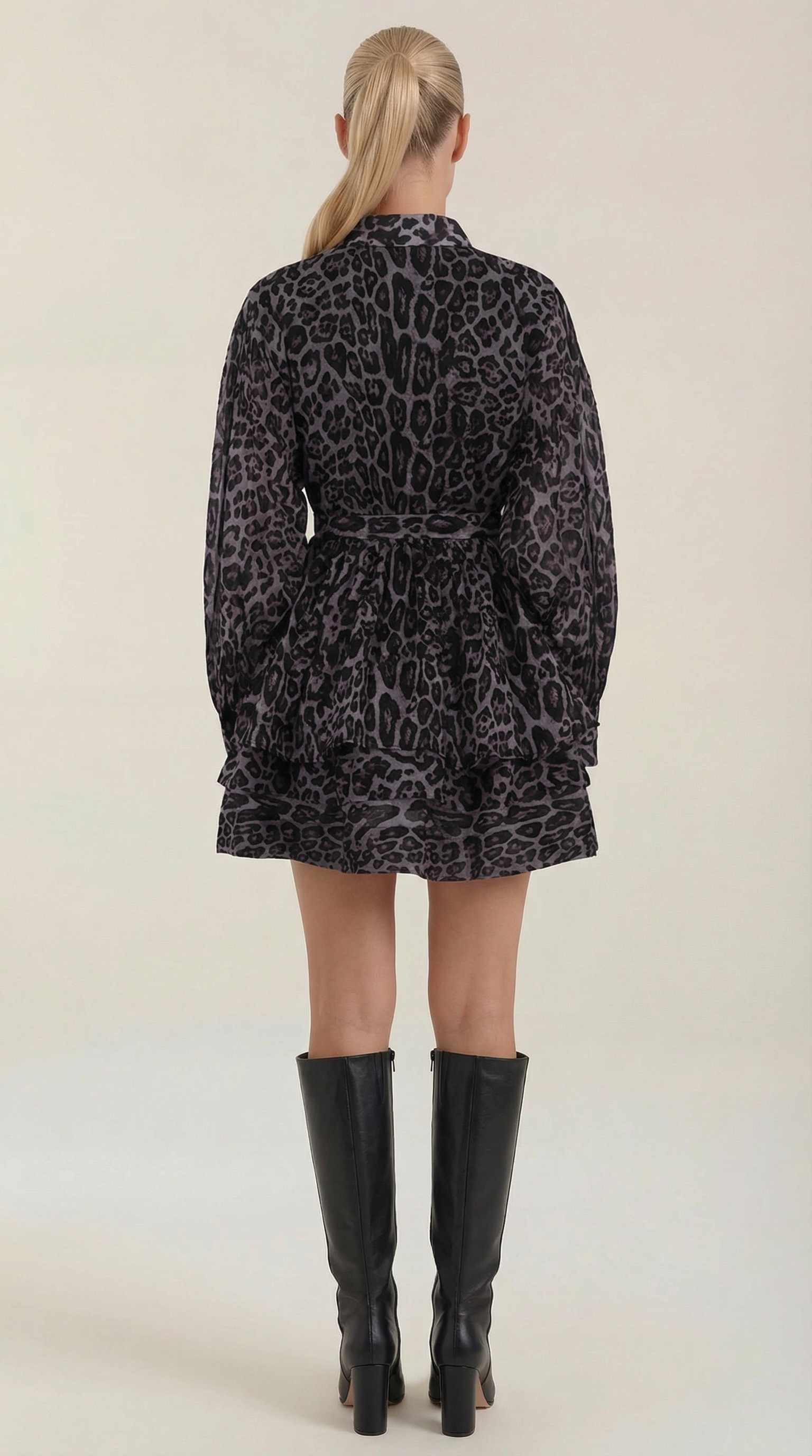 Mini vestido estampado de leopardo Stella