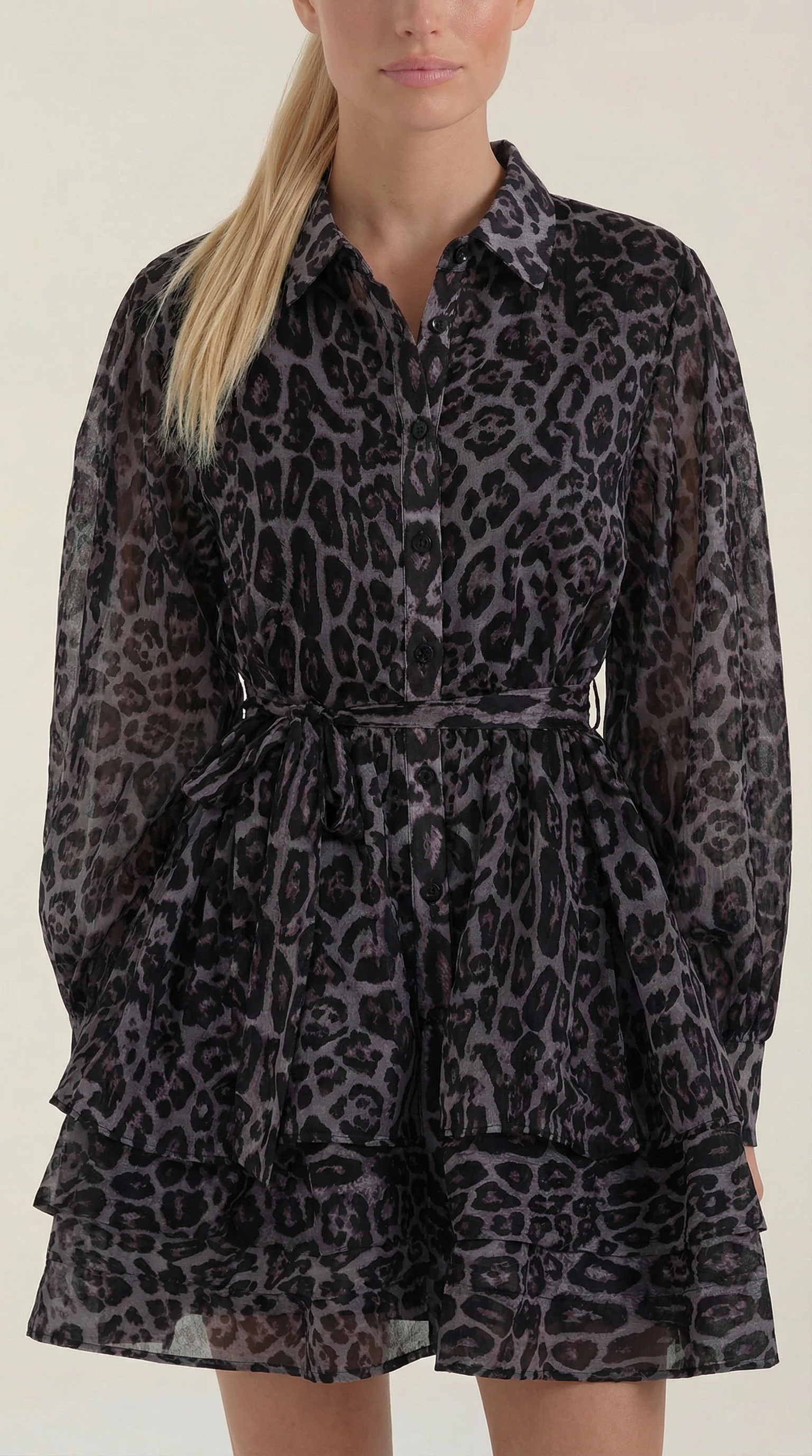 Mini vestido estampado de leopardo Stella