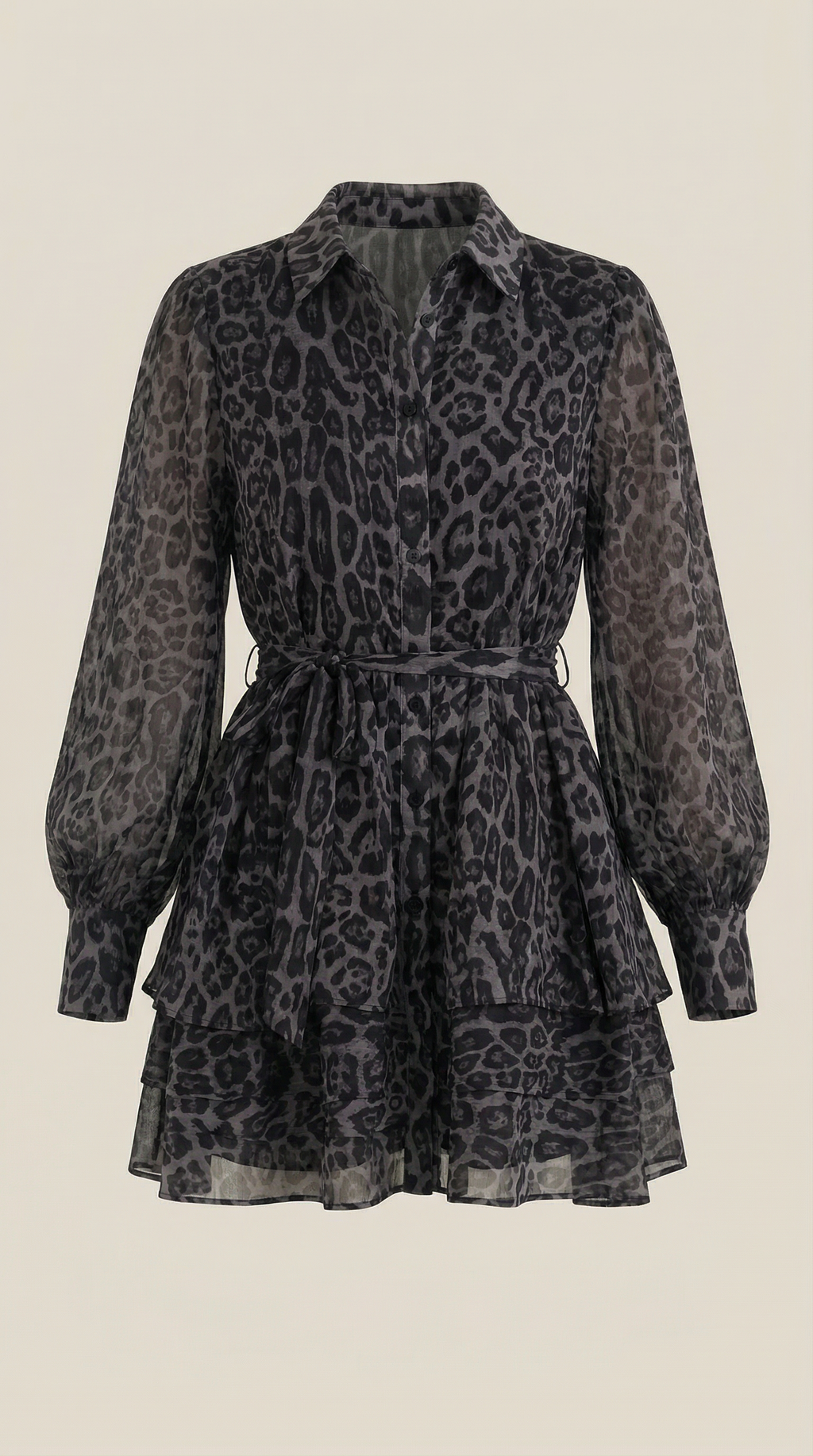 Mini vestido estampado de leopardo Stella