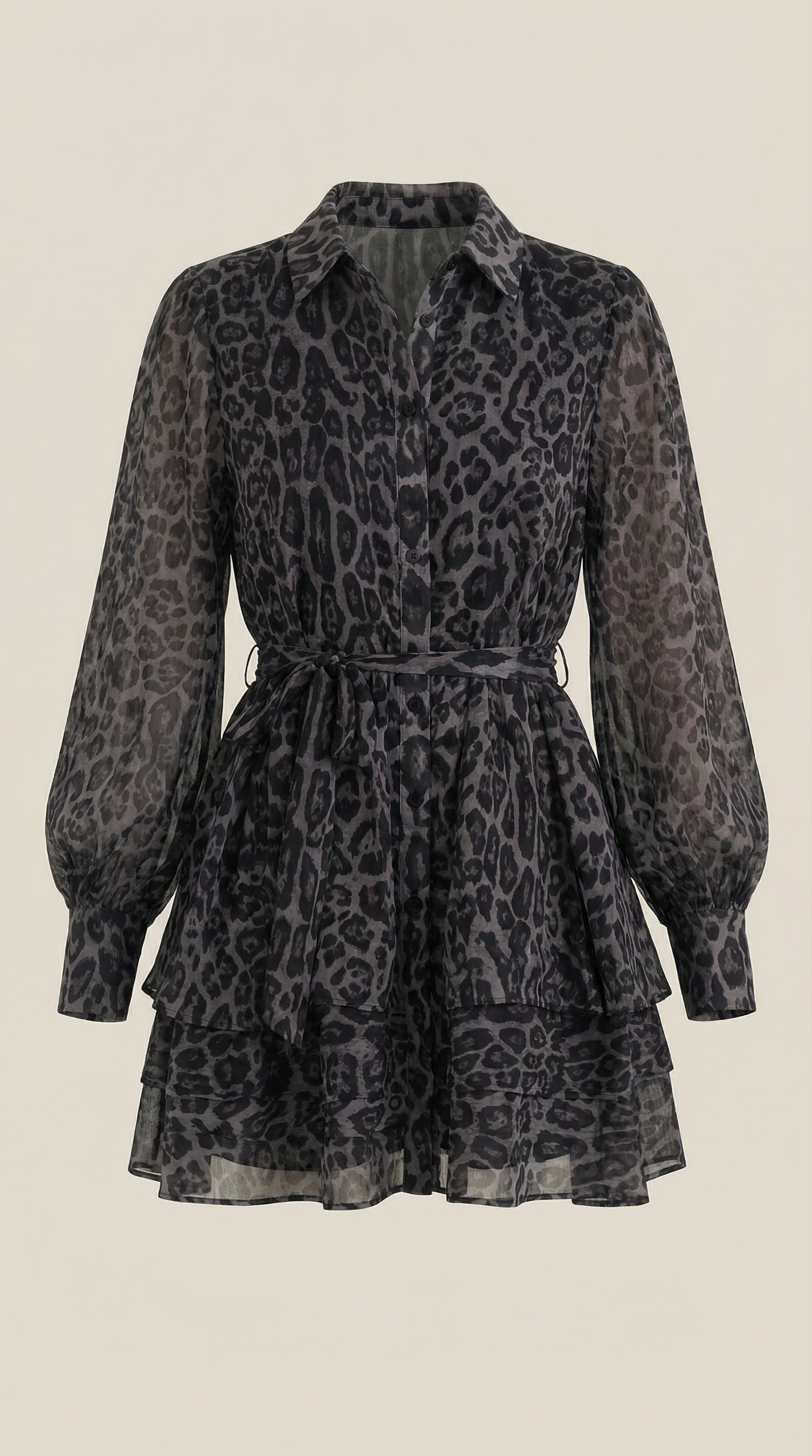 Mini vestido estampado de leopardo Stella