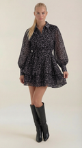 Mini vestido estampado de leopardo Stella