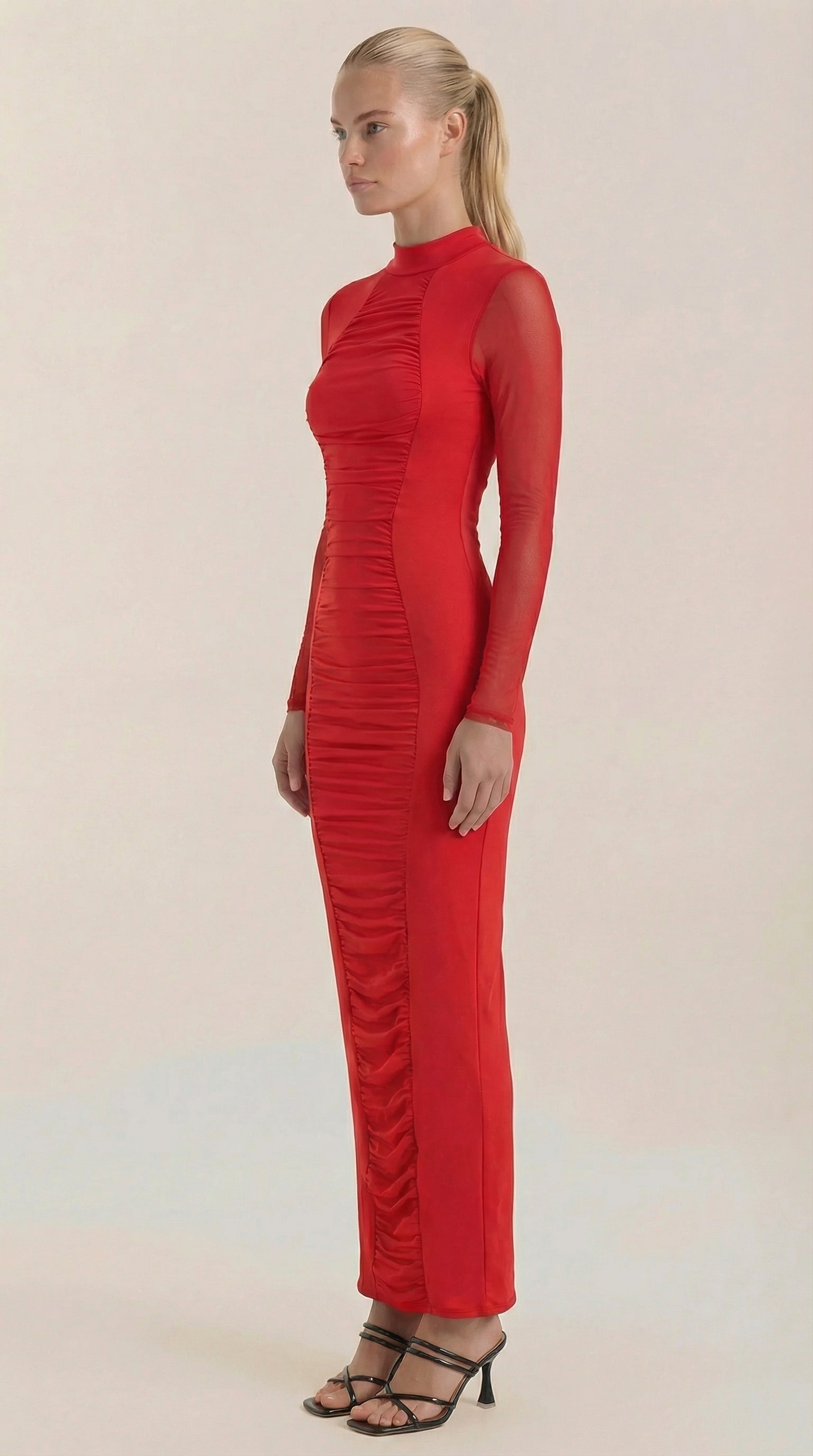 Vestido Maxi Susanna con Detalles Fruncidos