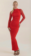 Vestido Maxi Susanna con Detalles Fruncidos