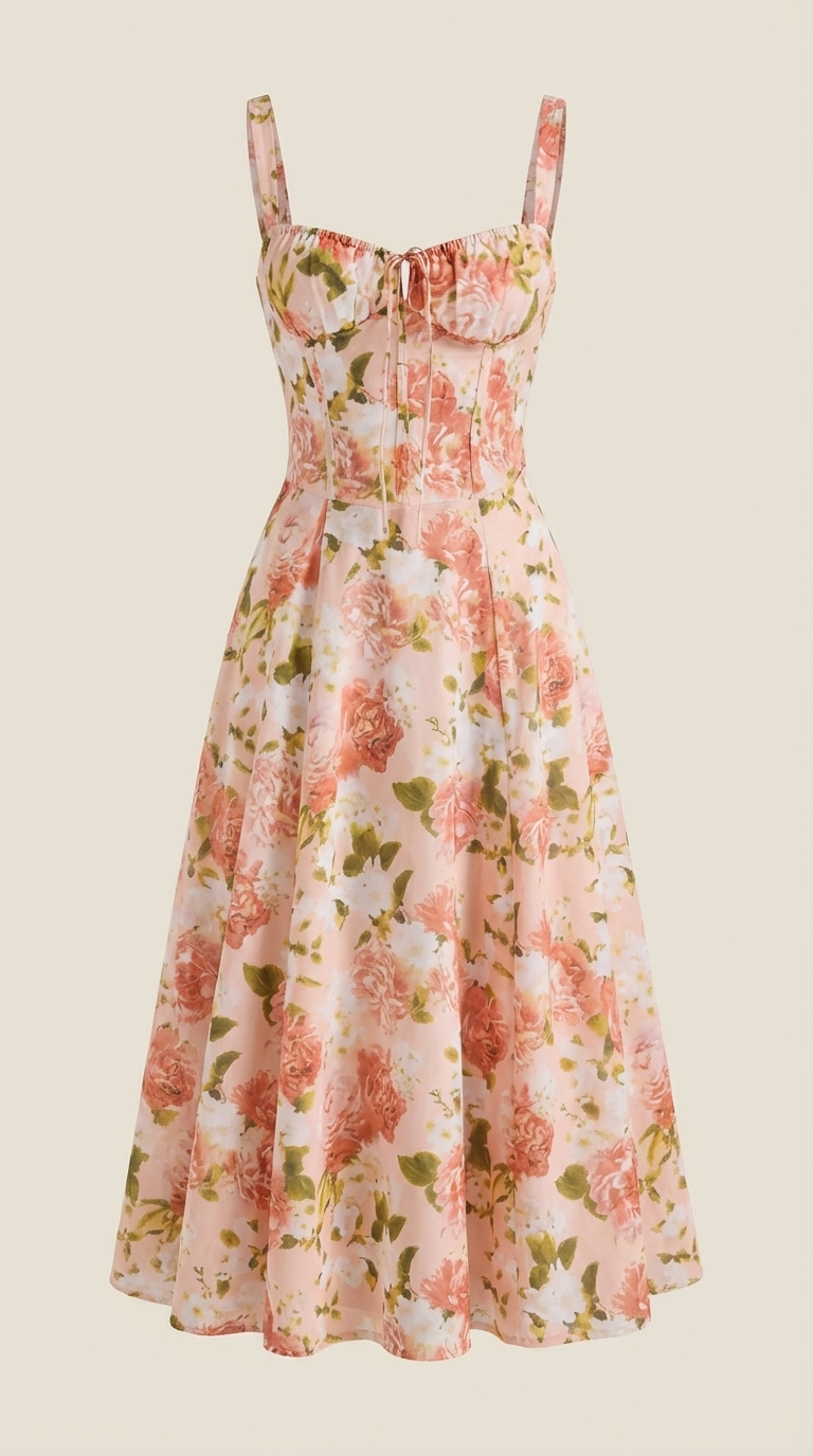Vestido Midi de Verano Julia - Alta calidad