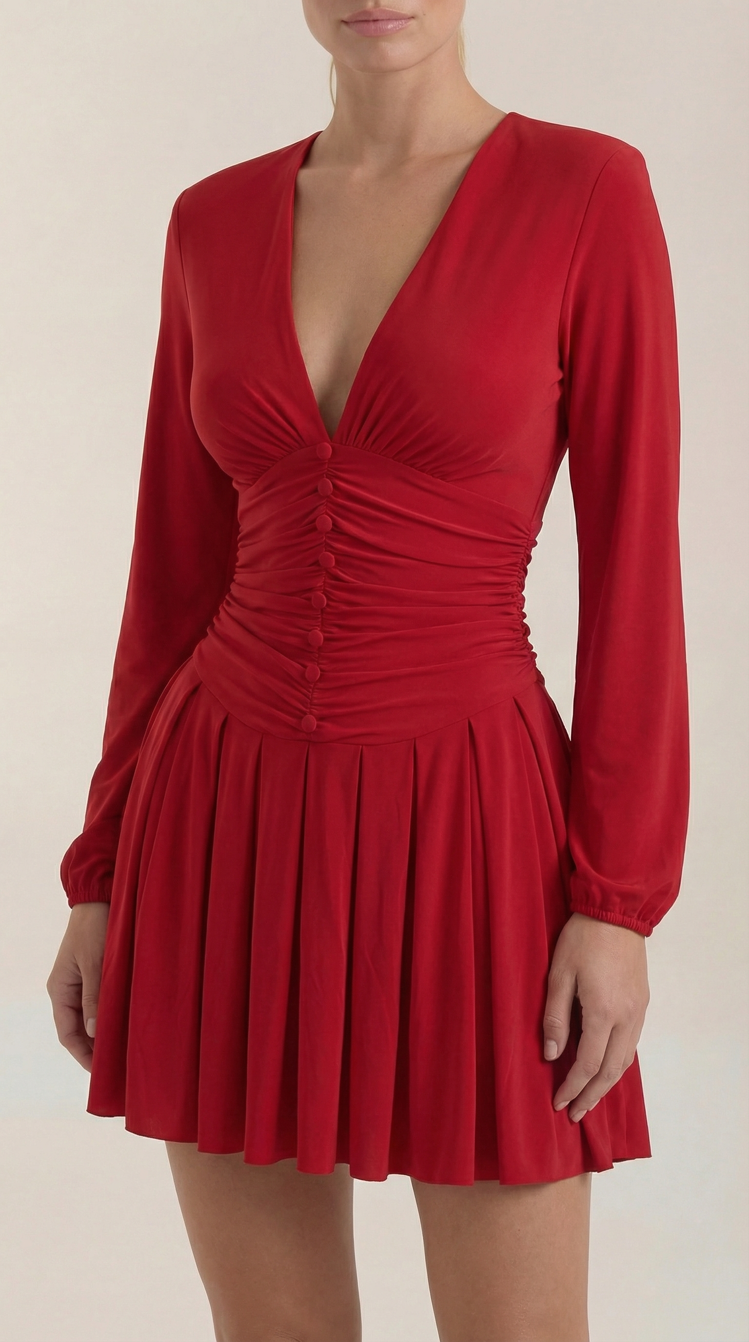 Mini Vestido Tricia con Escote en V