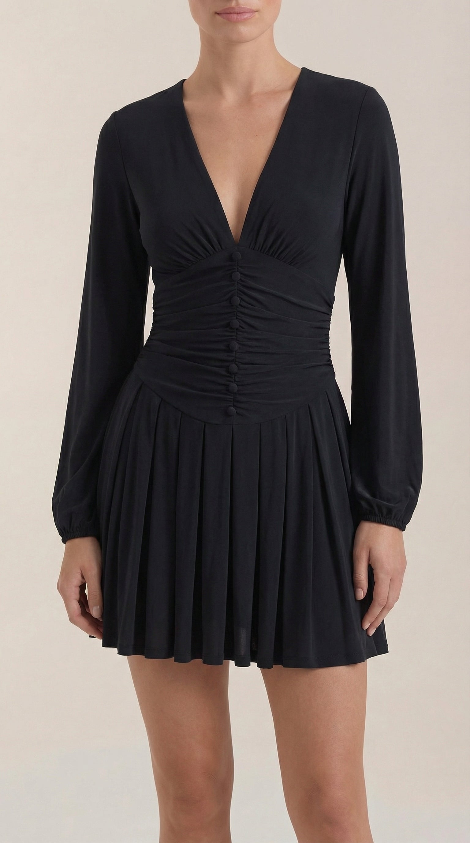 Mini Vestido Tricia con Escote en V