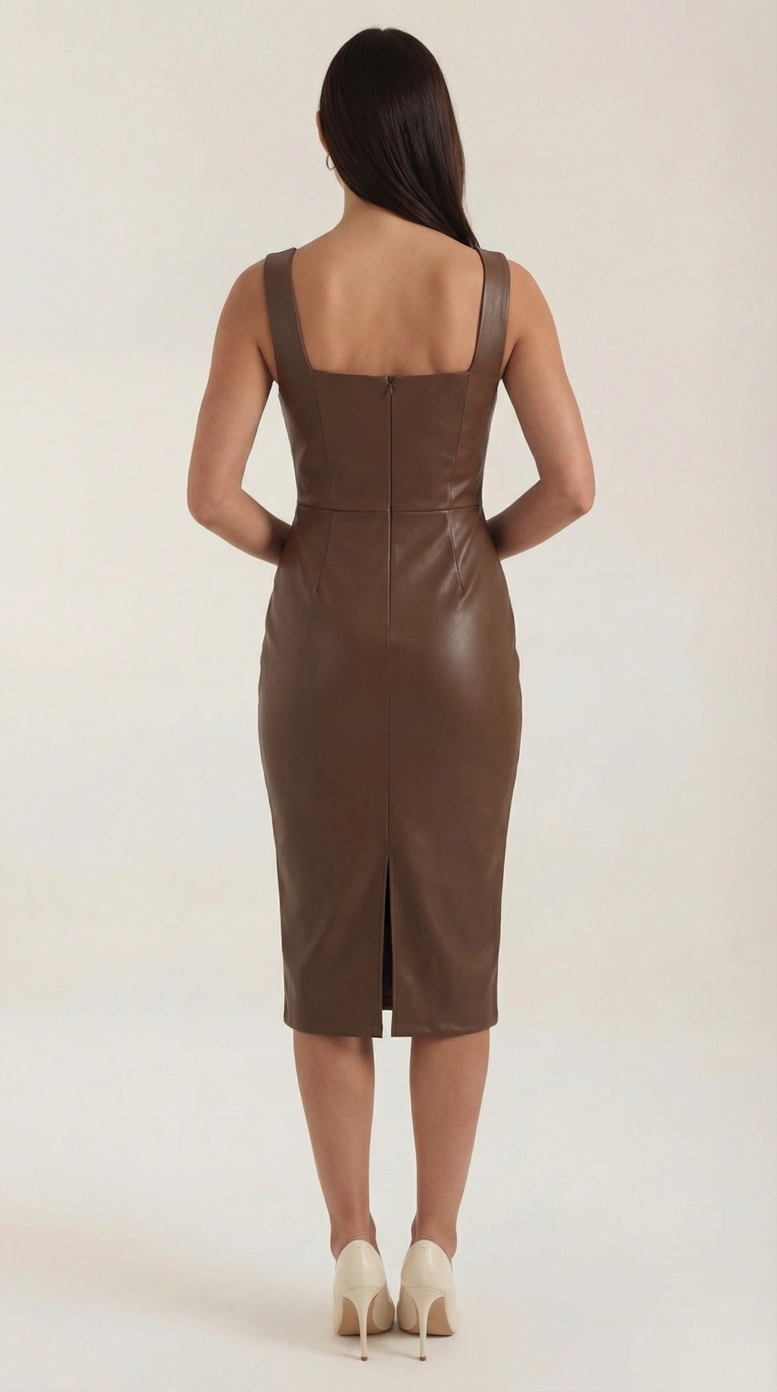 Vestido Bodycon Yvonne de cuero sintético