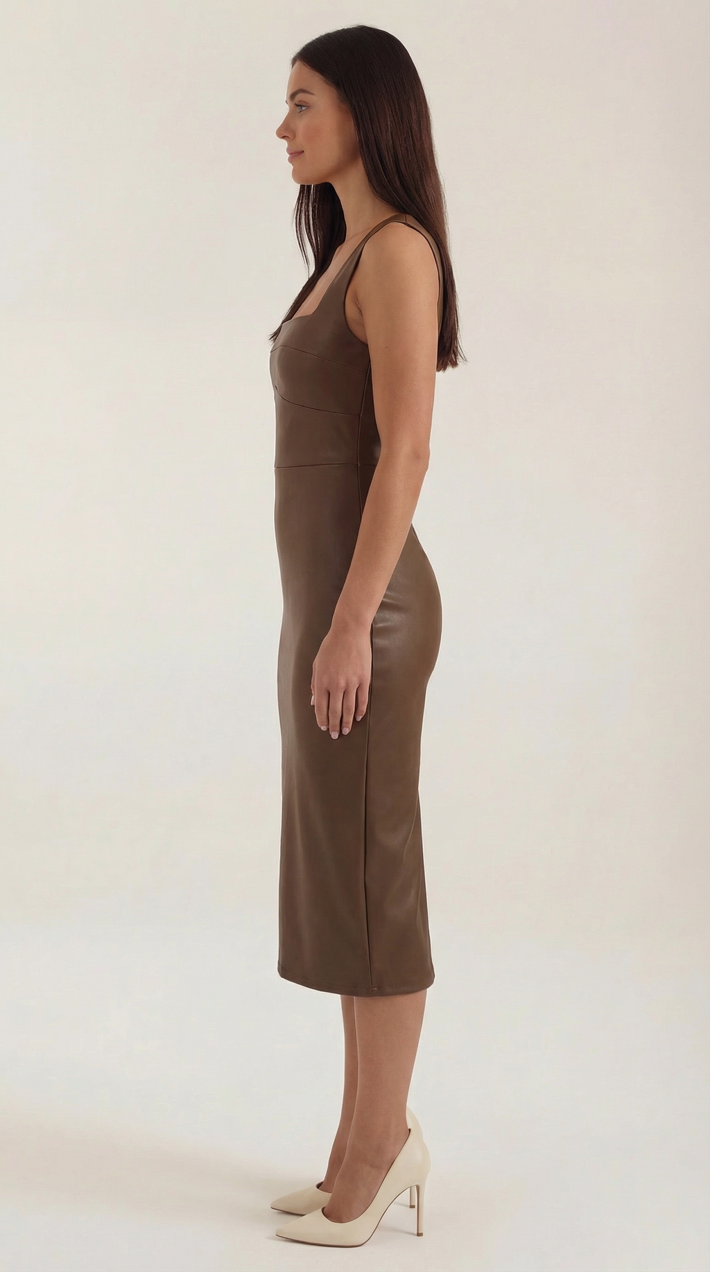 Vestido Bodycon Yvonne de cuero sintético