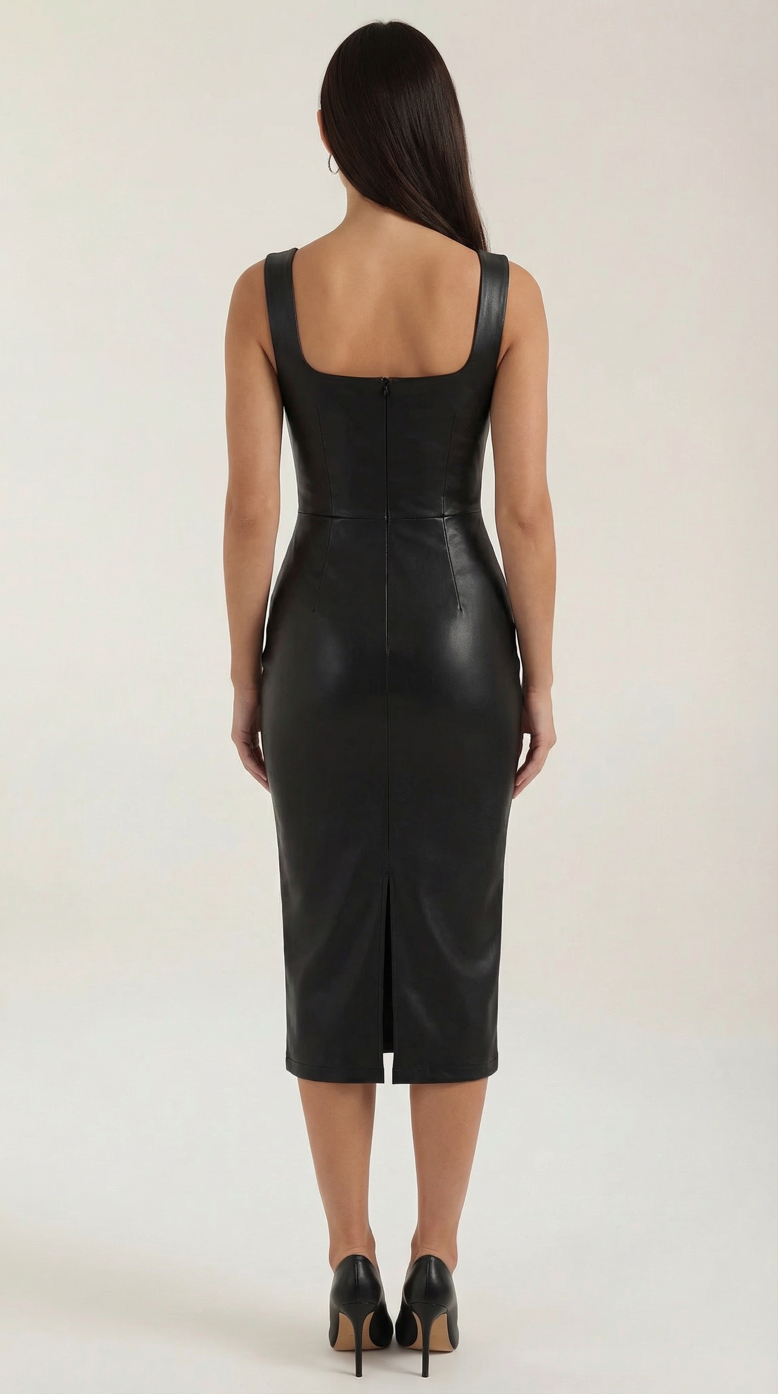 Vestido Bodycon Yvonne de cuero sintético