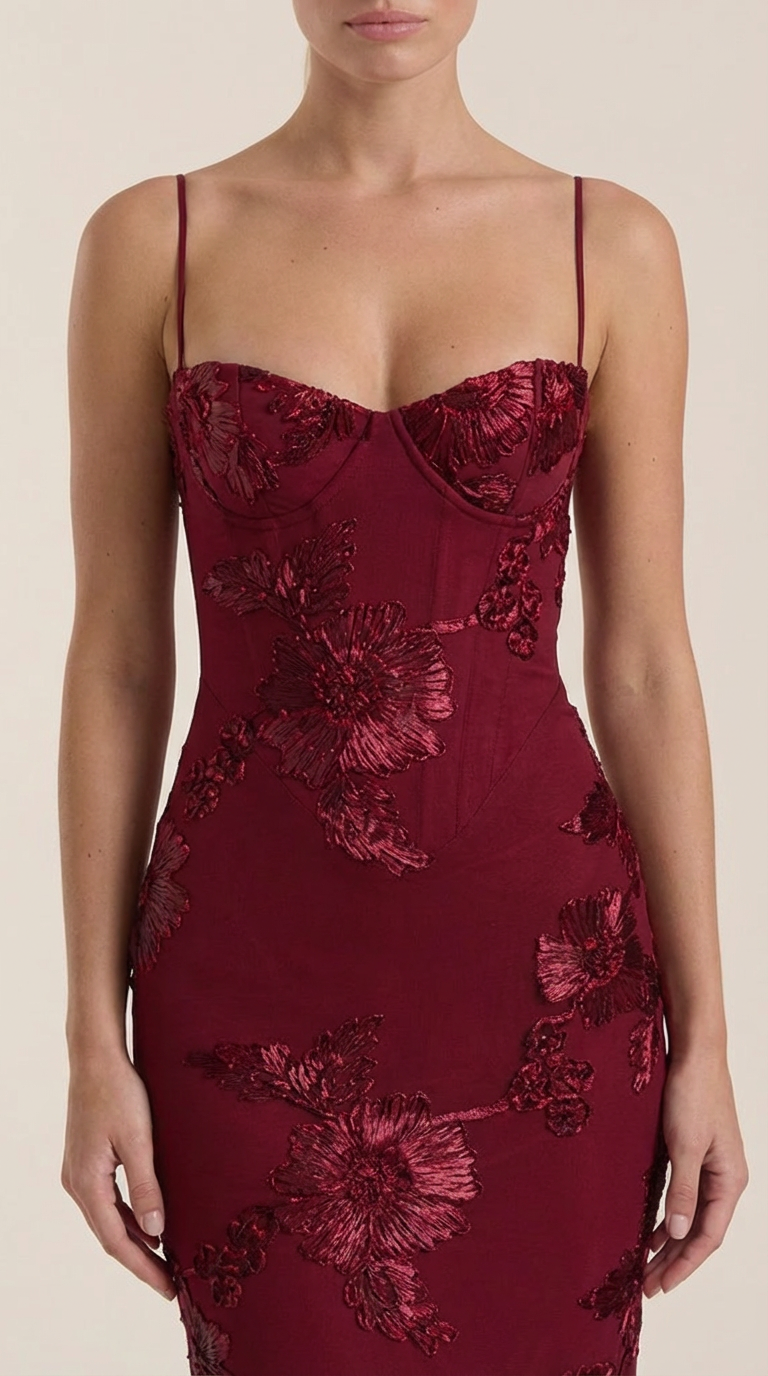 Maxi Vestido Floral con Corsé Chantal