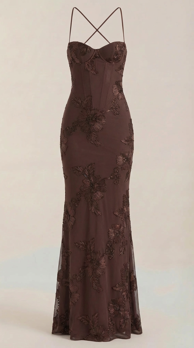 Maxi Vestido Floral con Corsé Chantal