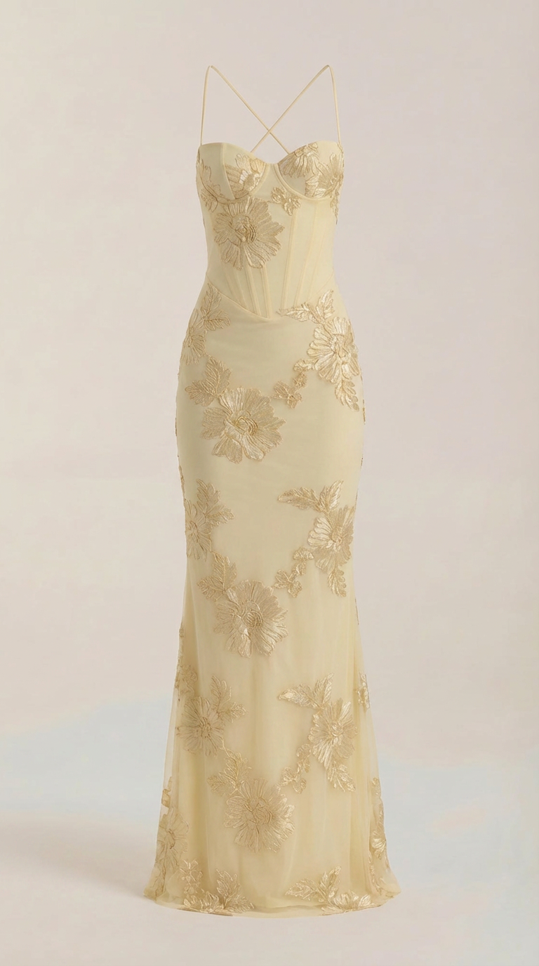 Maxi Vestido Floral con Corsé Chantal