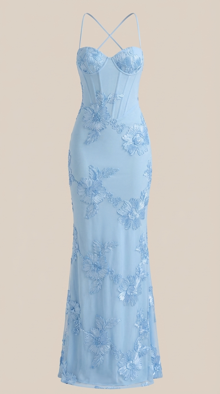 Maxi Vestido Floral con Corsé Chantal