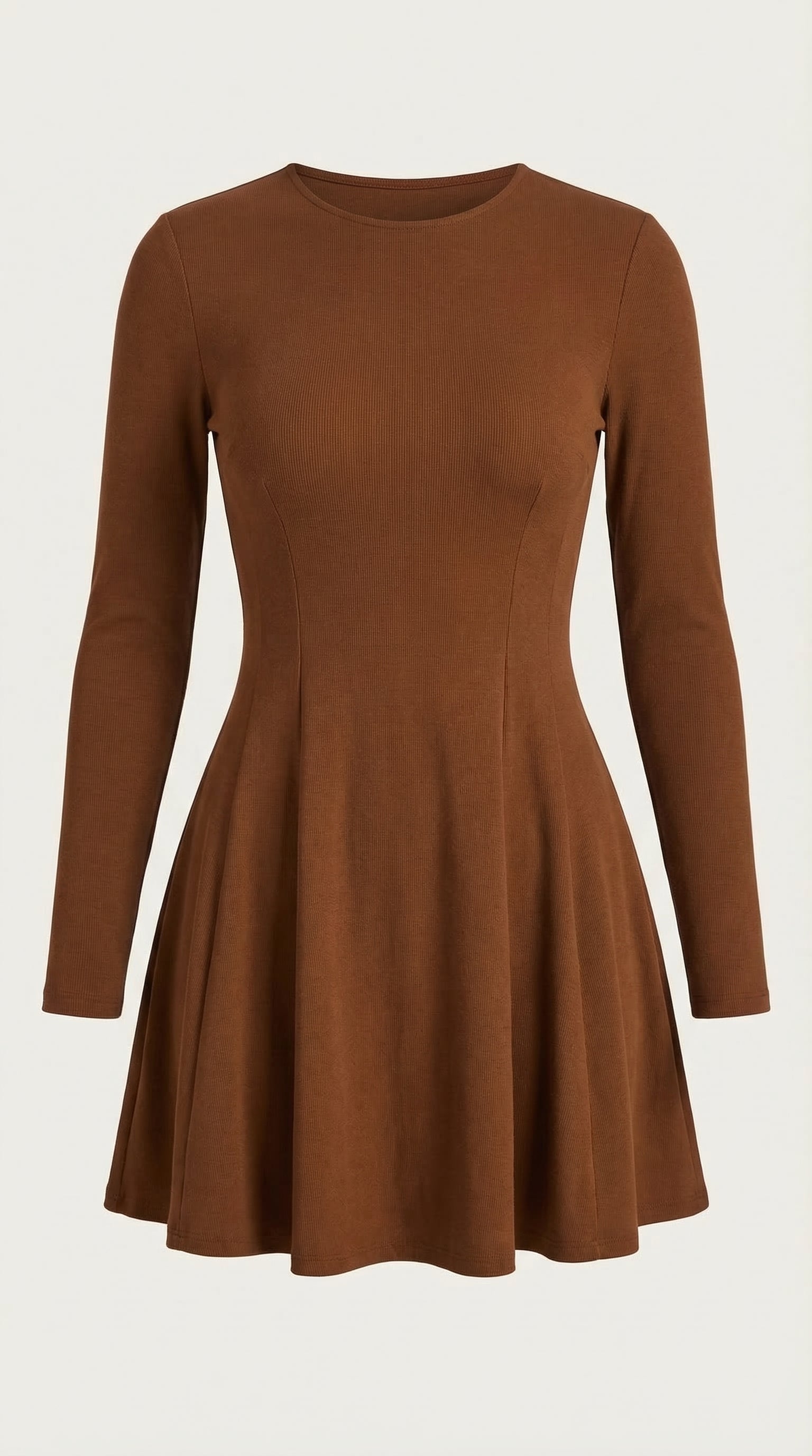 Vestido Corto de Manga Larga Ébano