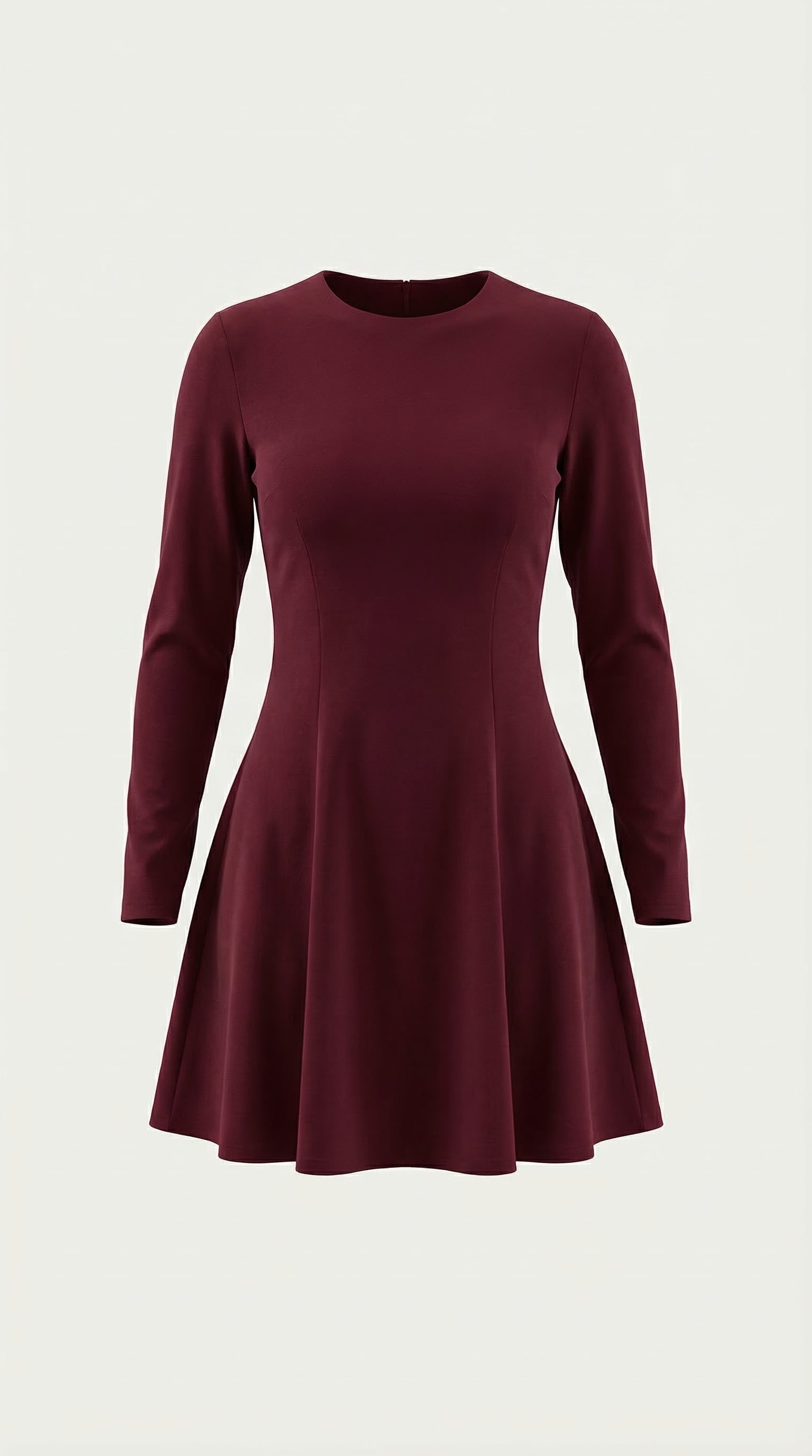 Vestido Corto de Manga Larga Ébano