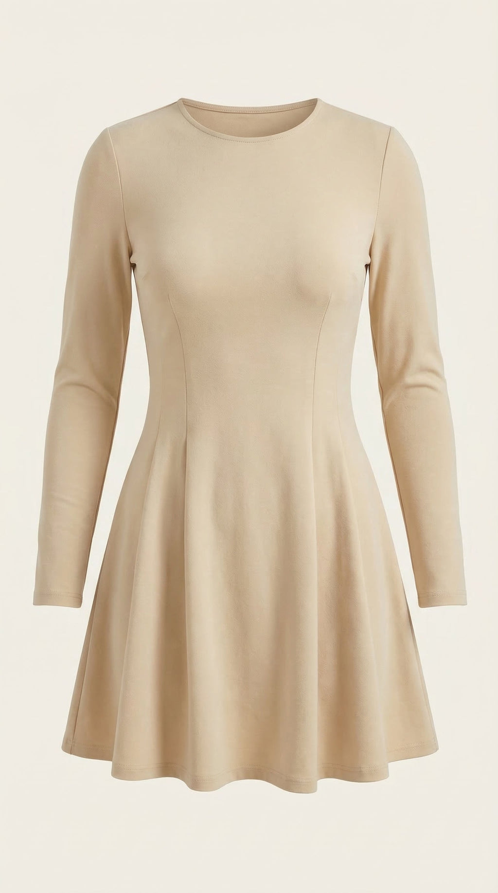 Vestido Corto de Manga Larga Ébano