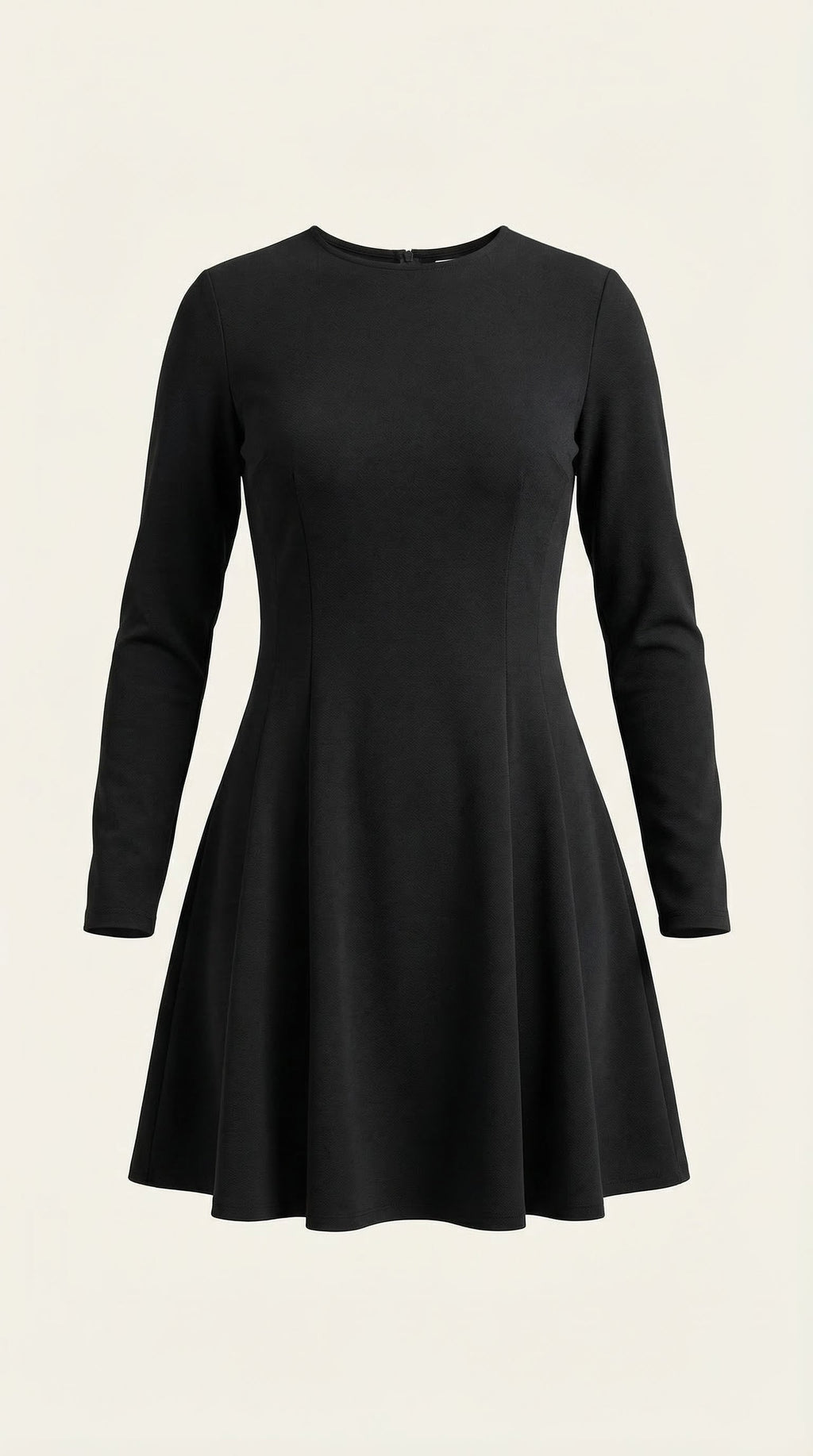 Vestido Corto de Manga Larga Ébano