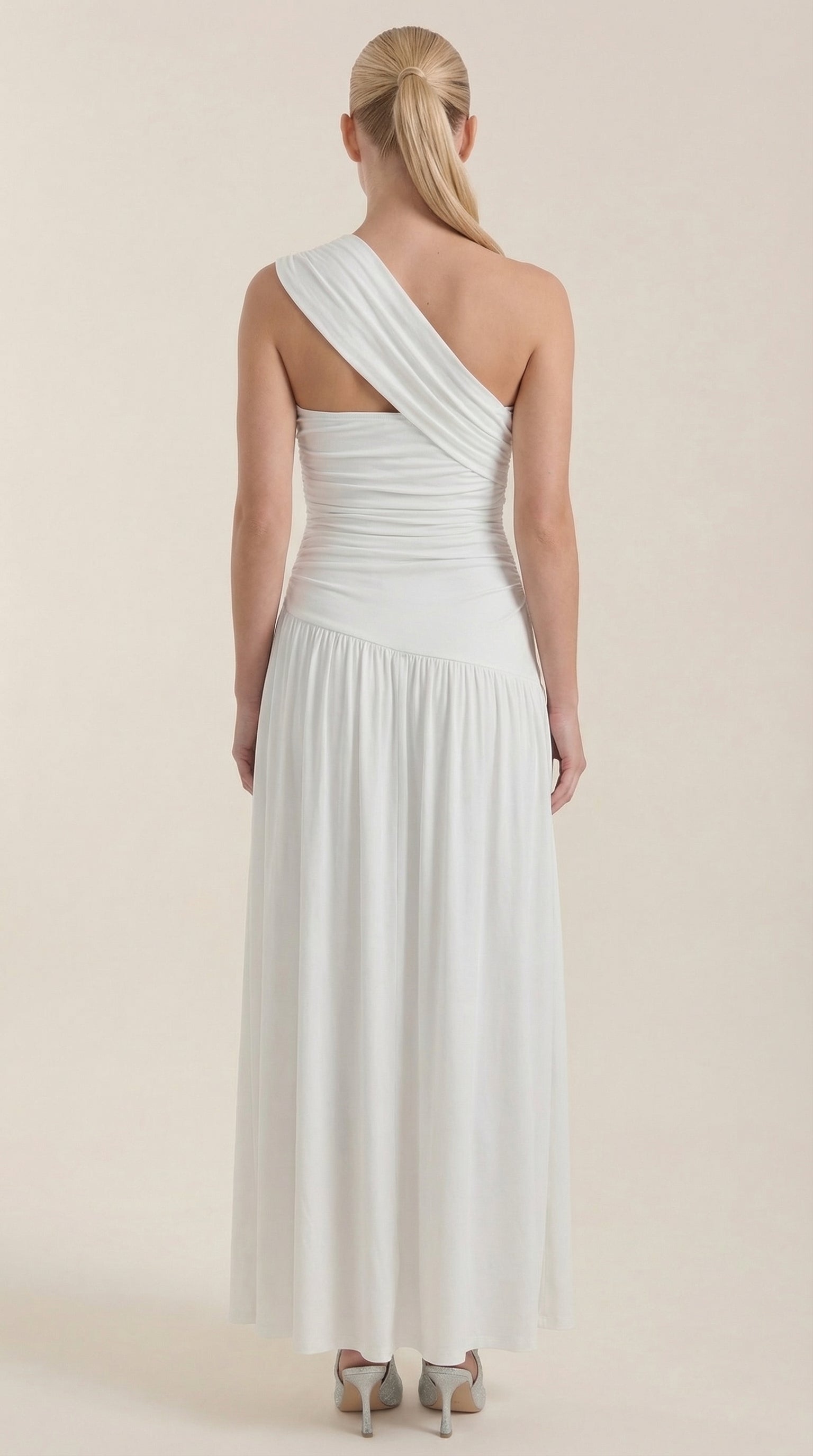 Vestido Maxi Asimétrico de Un Hombro Enid