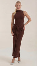 Maxi Vestido Hester con Cuello Alto