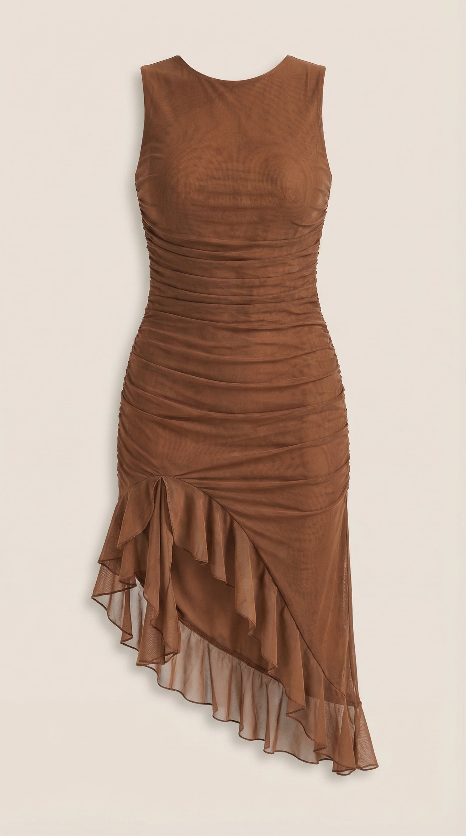 Vestido Midi Ramona con Detalles de Volantes