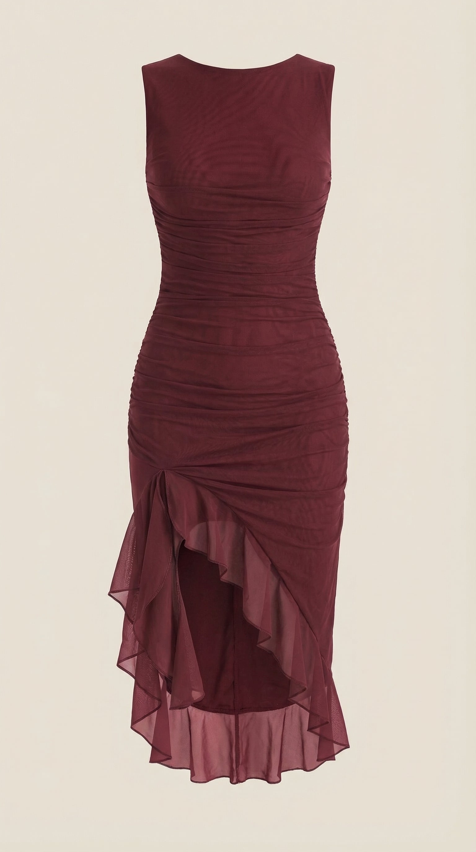 Vestido Midi Ramona con Detalles de Volantes