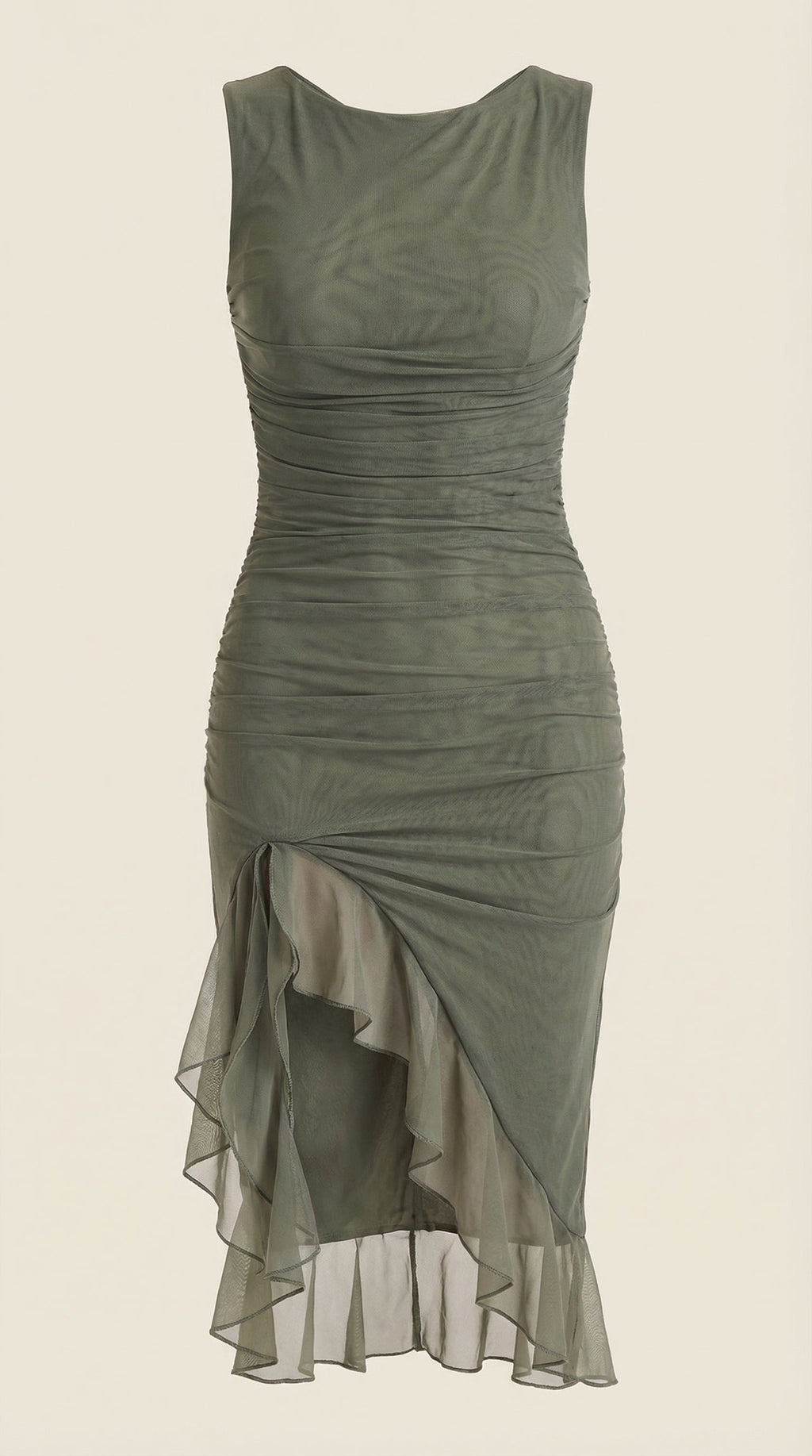 Vestido Midi Ramona con Detalles de Volantes