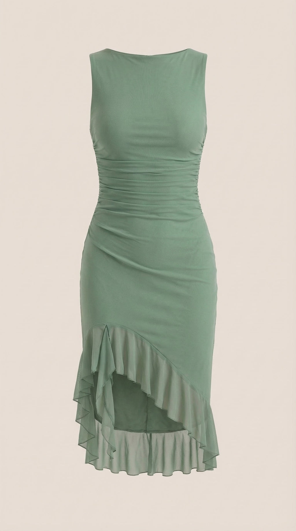 Vestido Midi Ramona con Detalles de Volantes