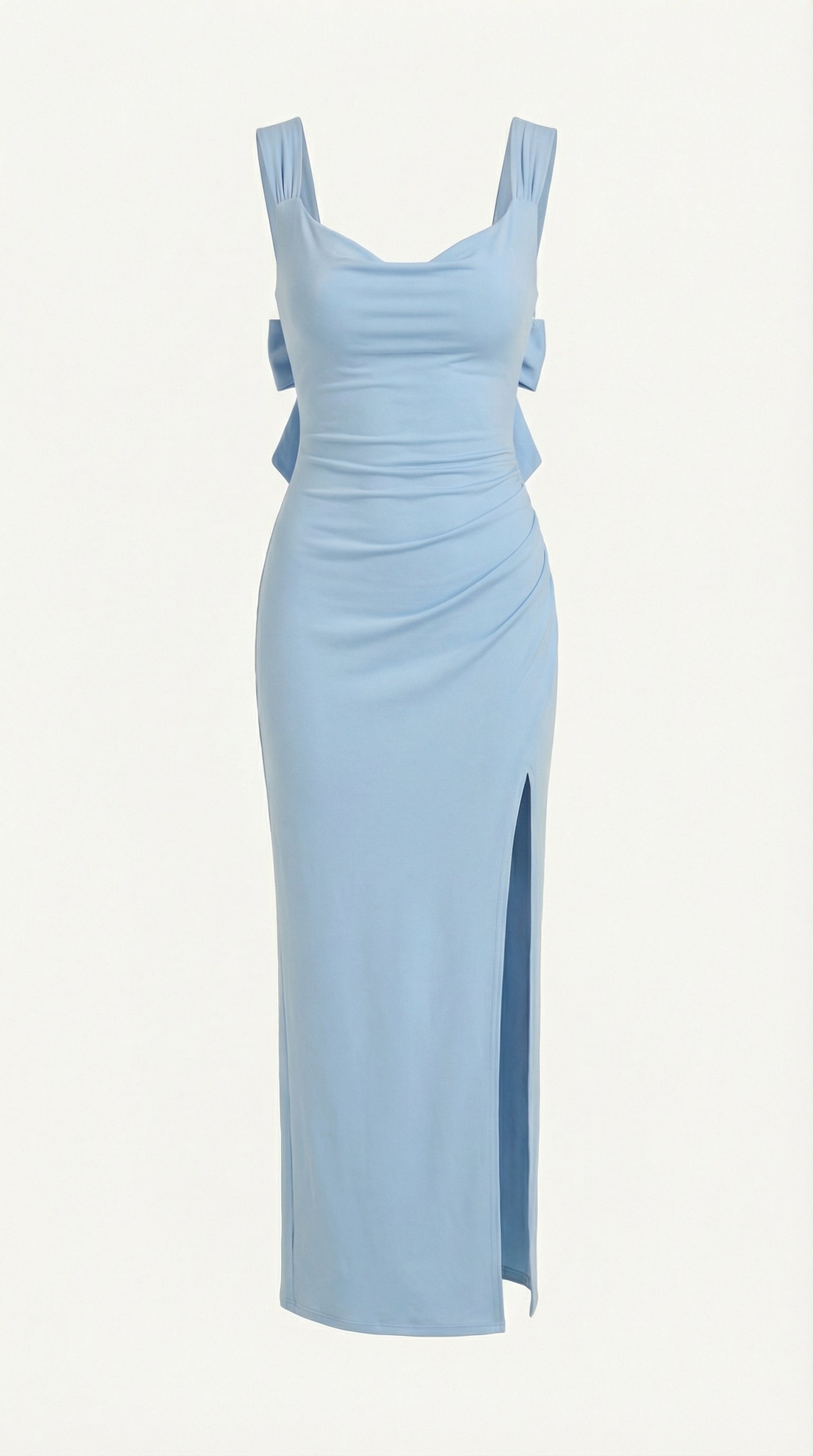 Vestido Maxi Rhoda con Detalles Fruncidos