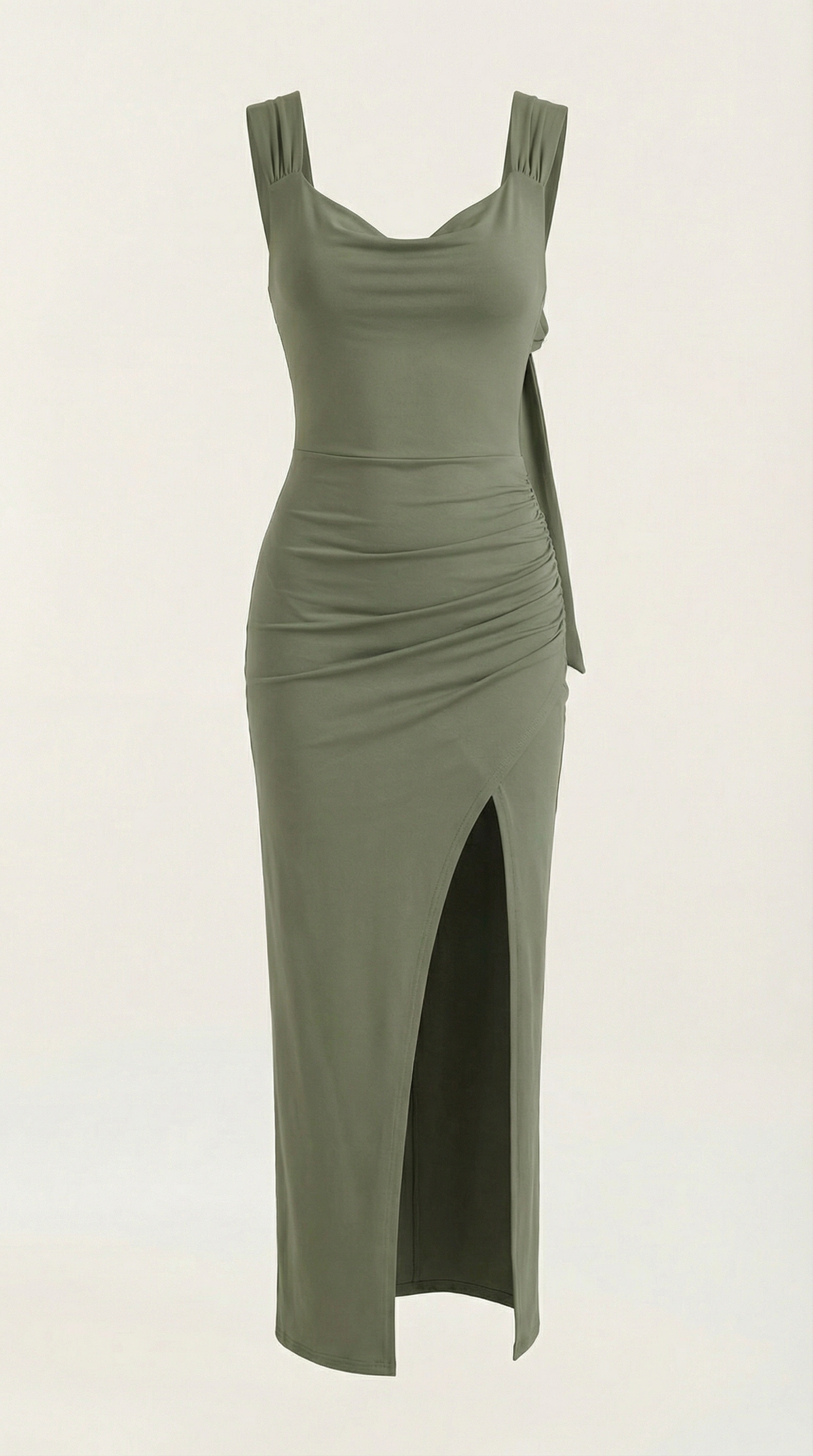 Vestido Maxi Rhoda con Detalles Fruncidos