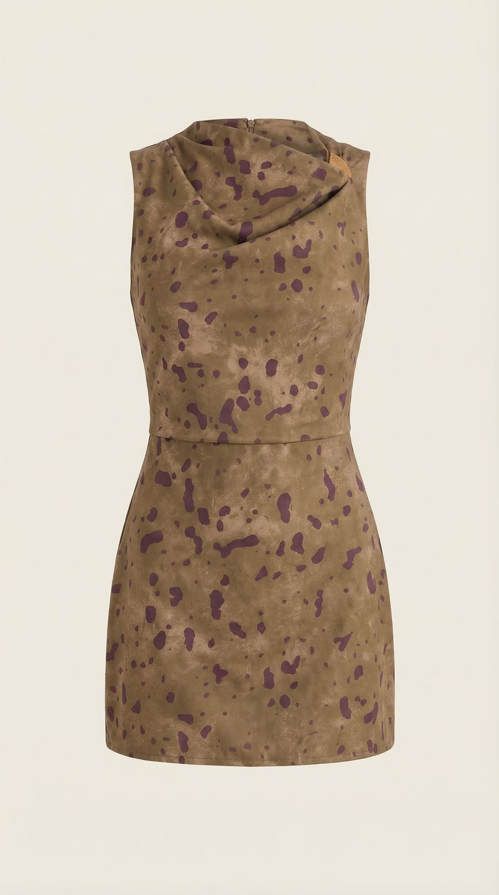 Vestido Corto con Cuello de Cowl Rosalie