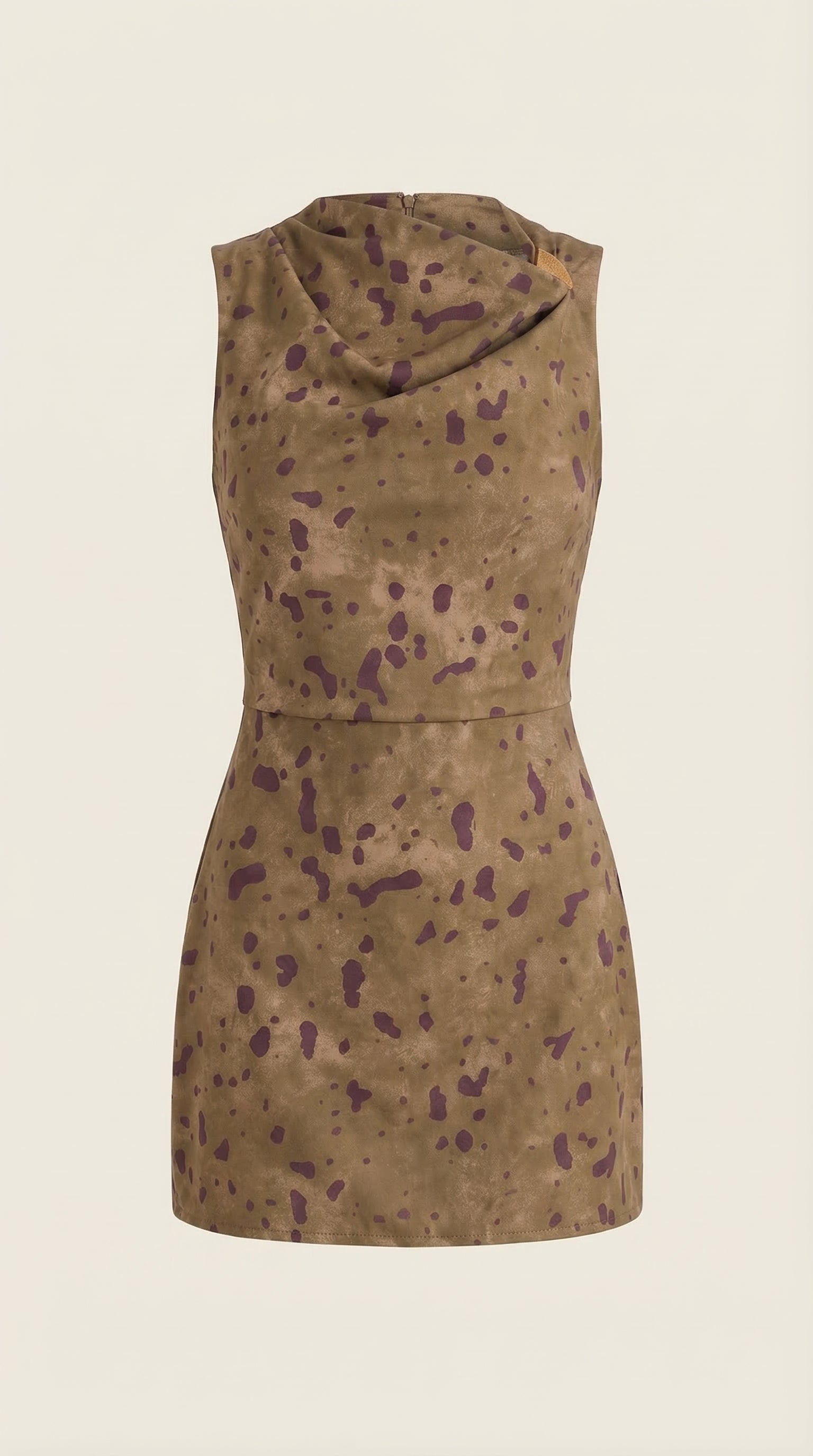 Vestido Corto con Cuello de Cowl Rosalie